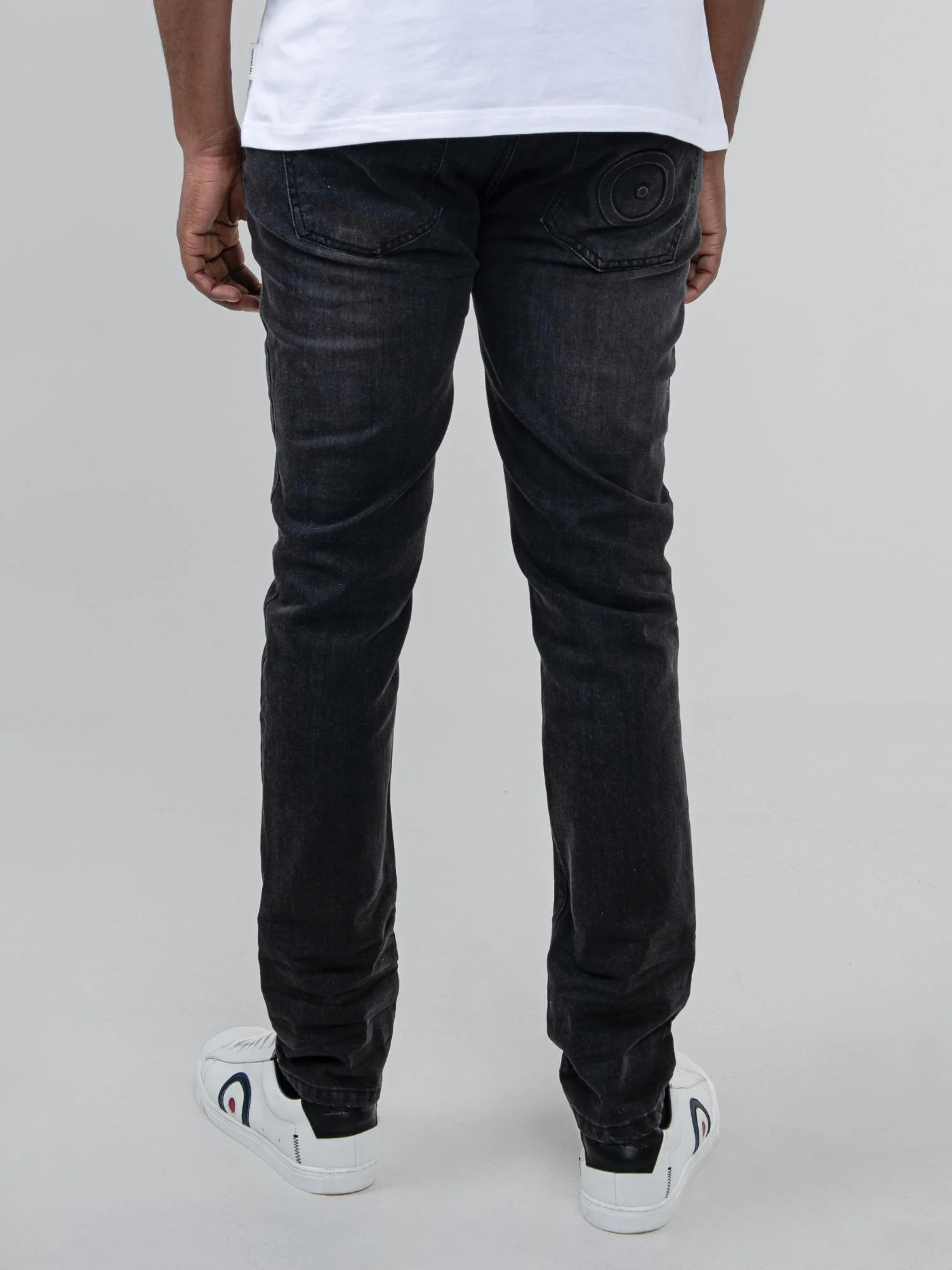 ABRASION DENIM SLIM FIT - Black - Image 2