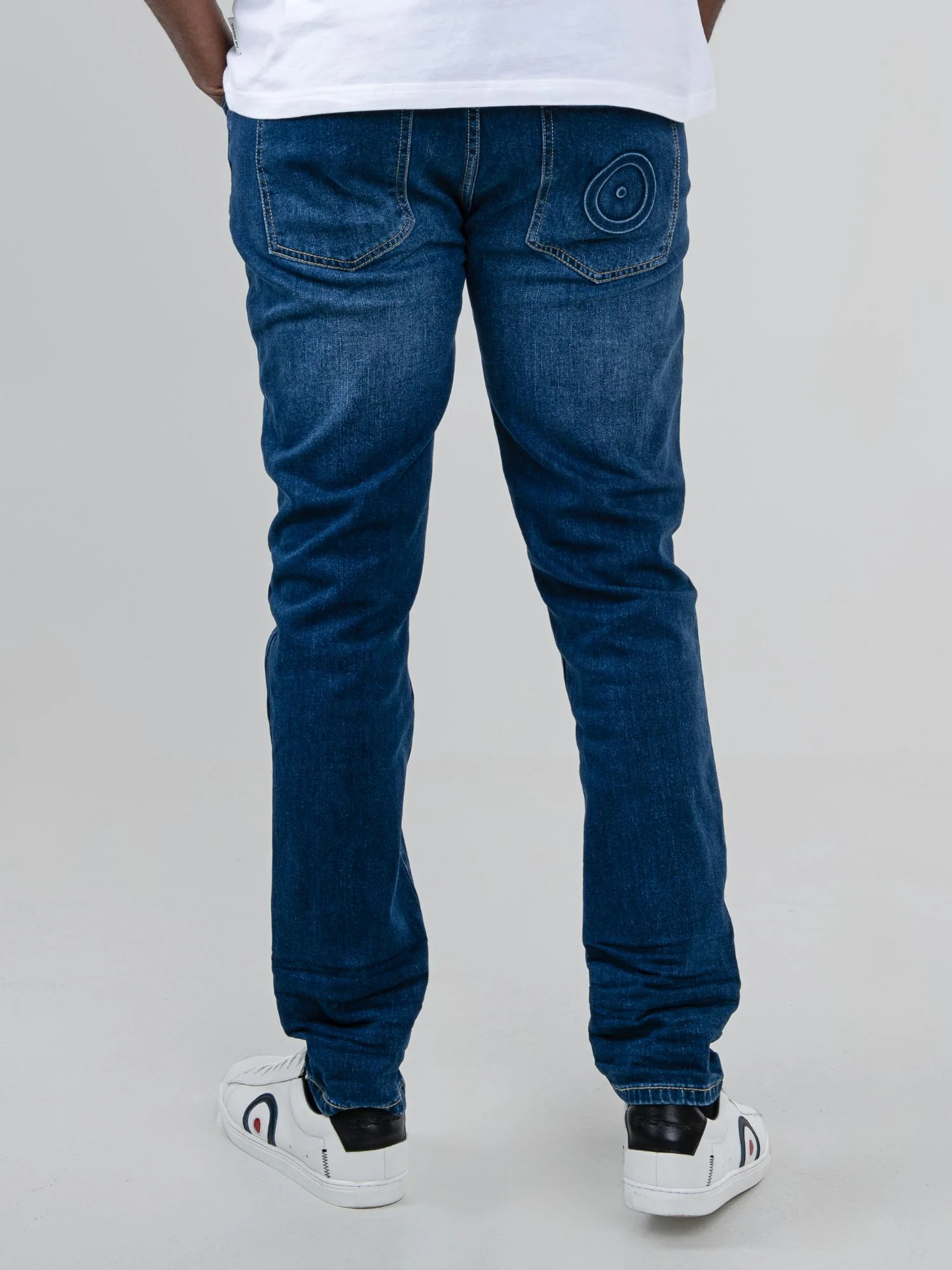 ABRASION DENIM SLIM FIT - Dark Blue - Image 2