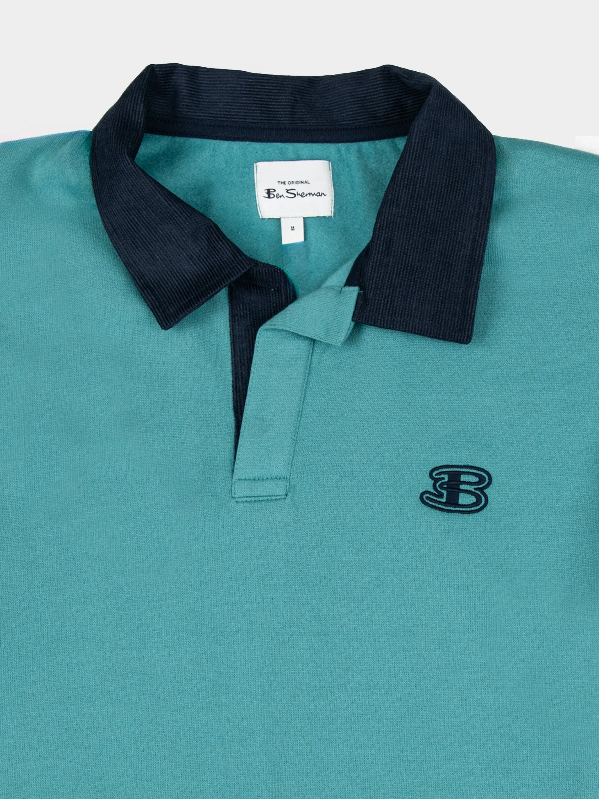 B Polo Sweater - Aqua Teal - Image 2
