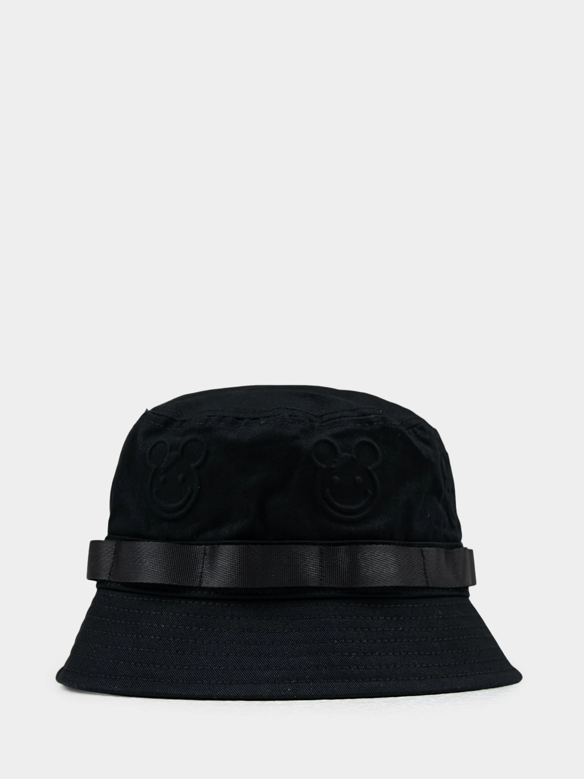 Bear Embossed Bucket Hat - Black - Image 2