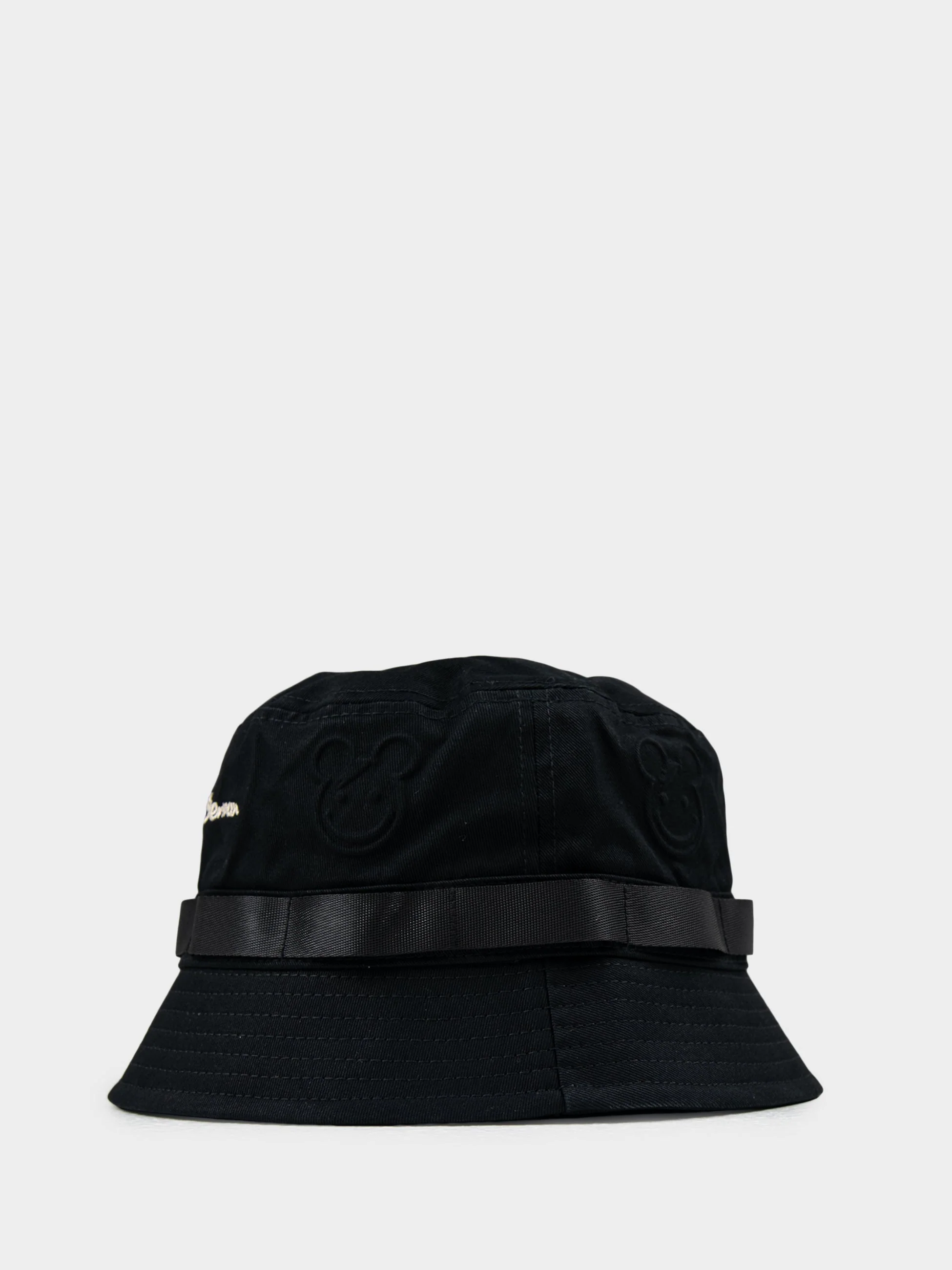 Bear Embossed Bucket Hat - Black - Image 3