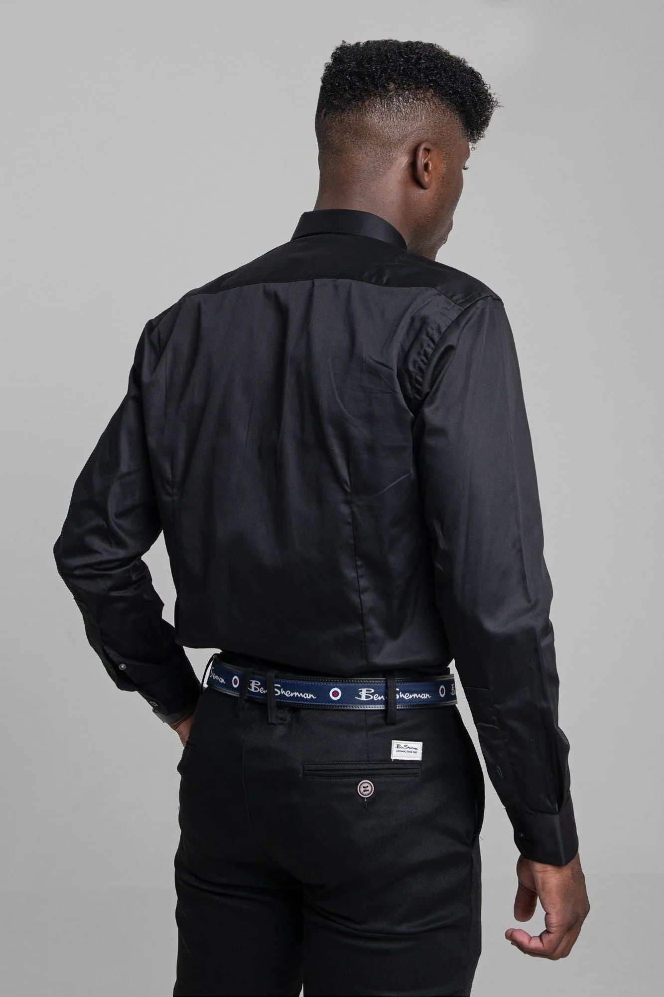 Ben Shirt (Slim Fit) - Black - Image 3
