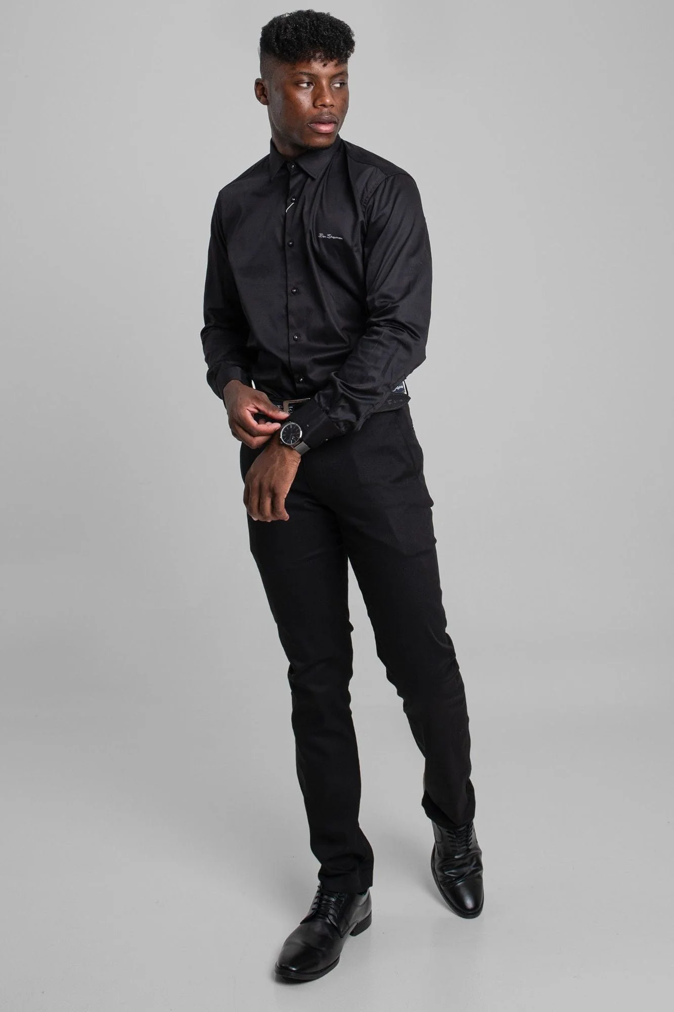Ben Shirt (Slim Fit) - Black - Image 4