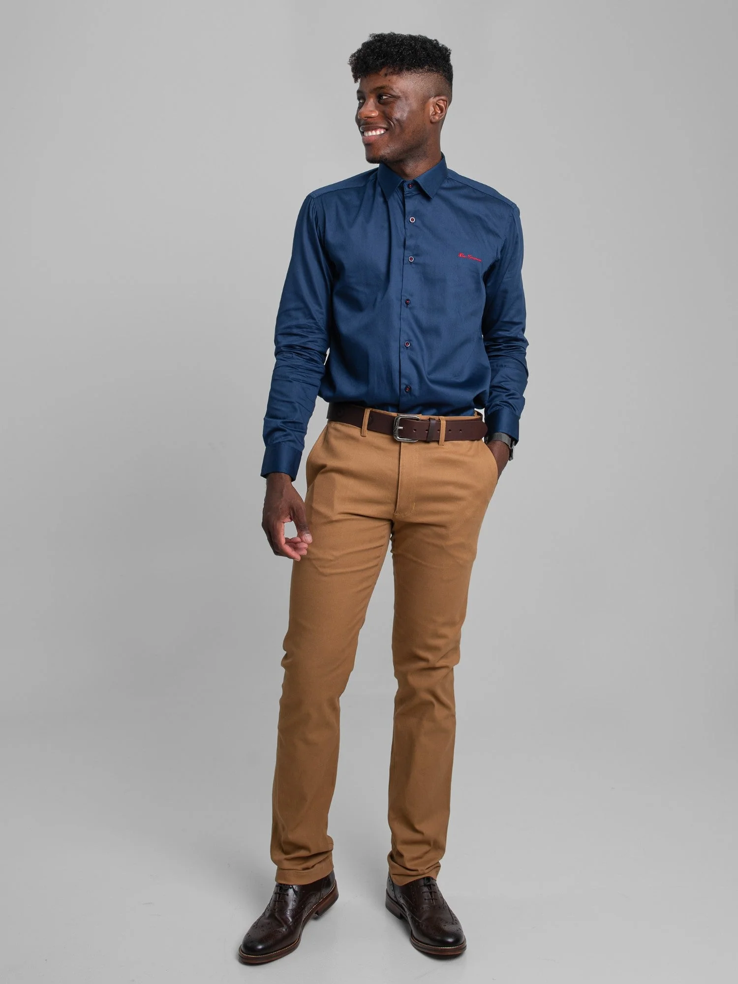 Ben Shirt (Slim Fit) - Navy - Image 4