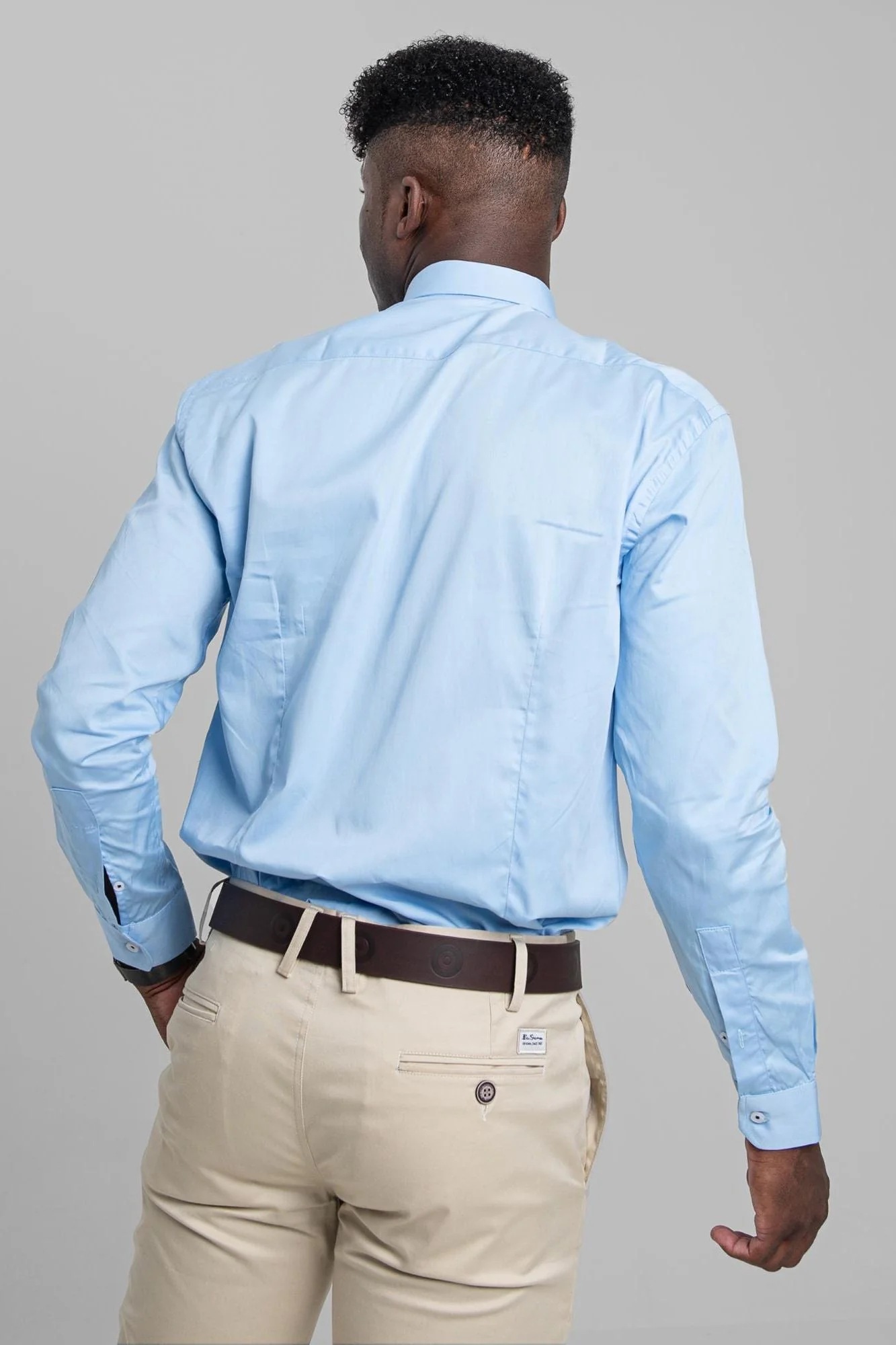 Ben Shirt (Slim Fit) - Sky Blue - Image 3