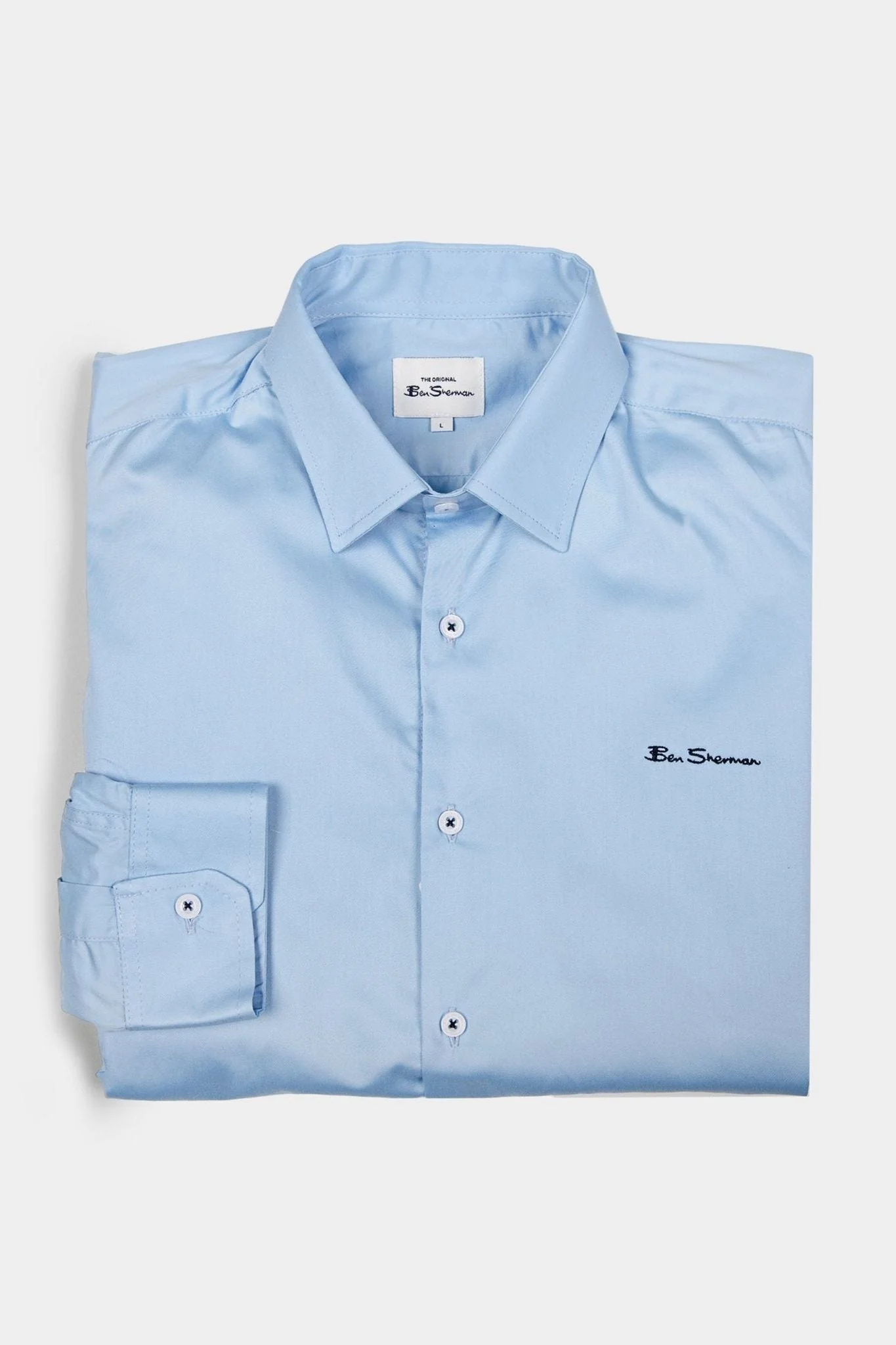 Ben Shirt (Slim Fit) - Sky Blue - Image 4