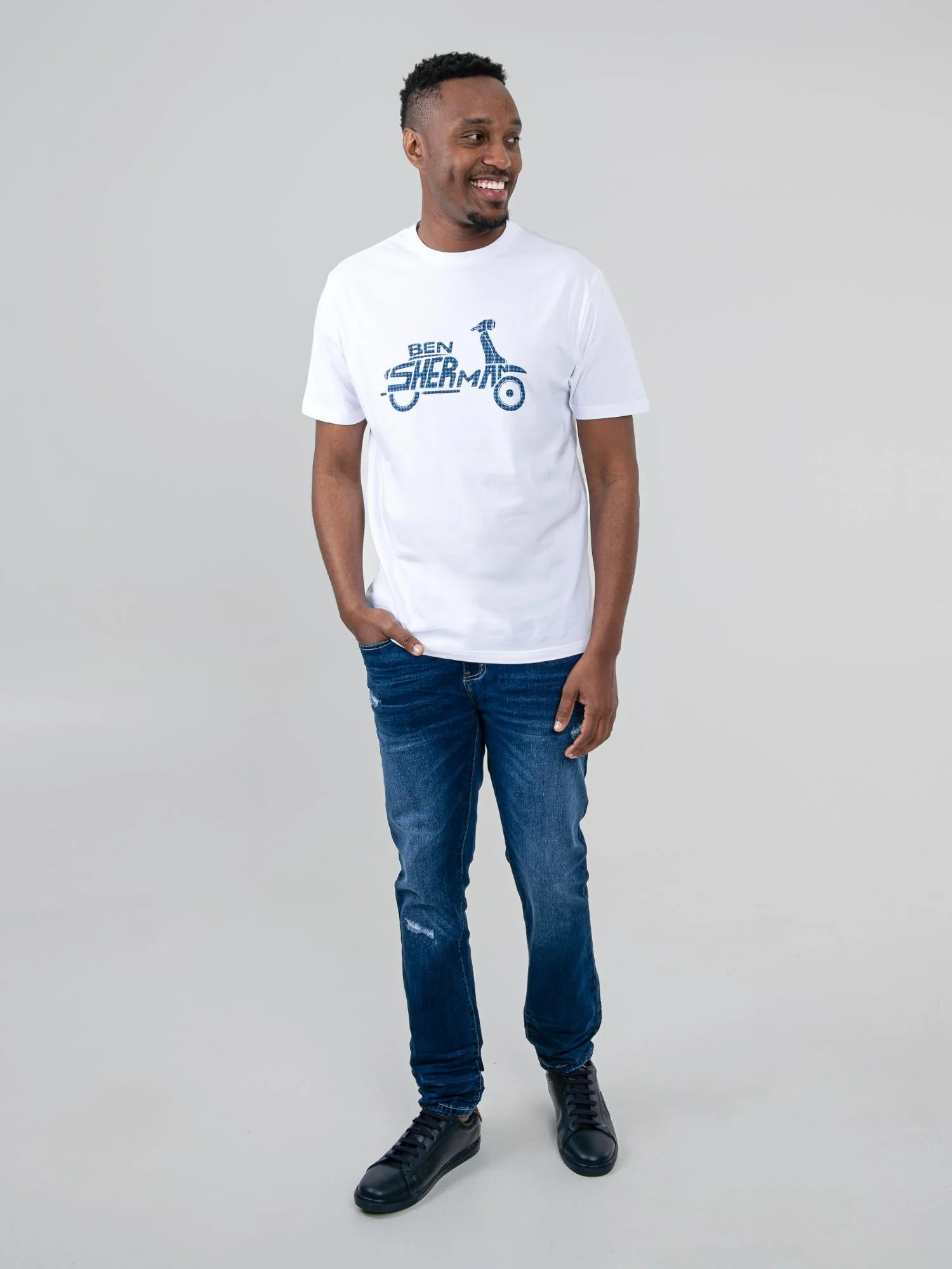 Brand Scooter Tee - White - Image 4