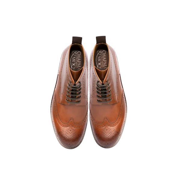 Brogue Boot - Tan - Image 3