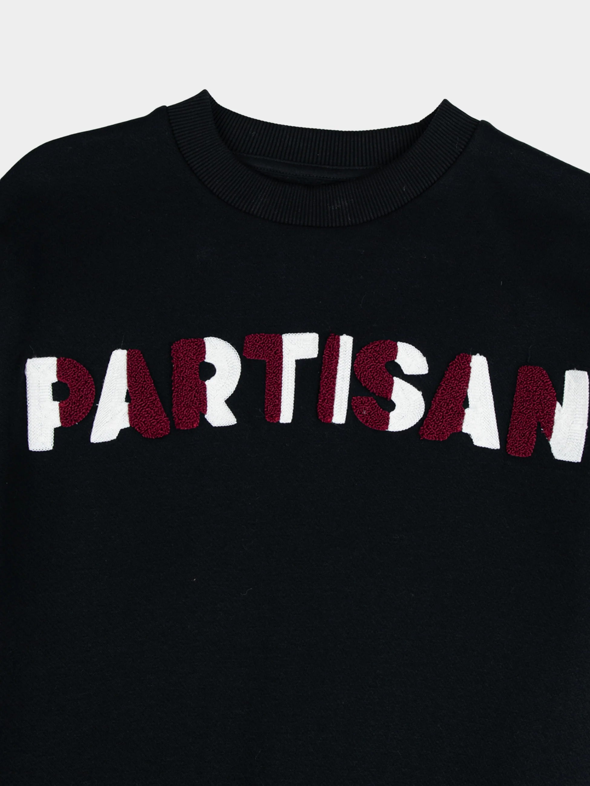Chenille Chain Crew Sweat - Black - Image 2