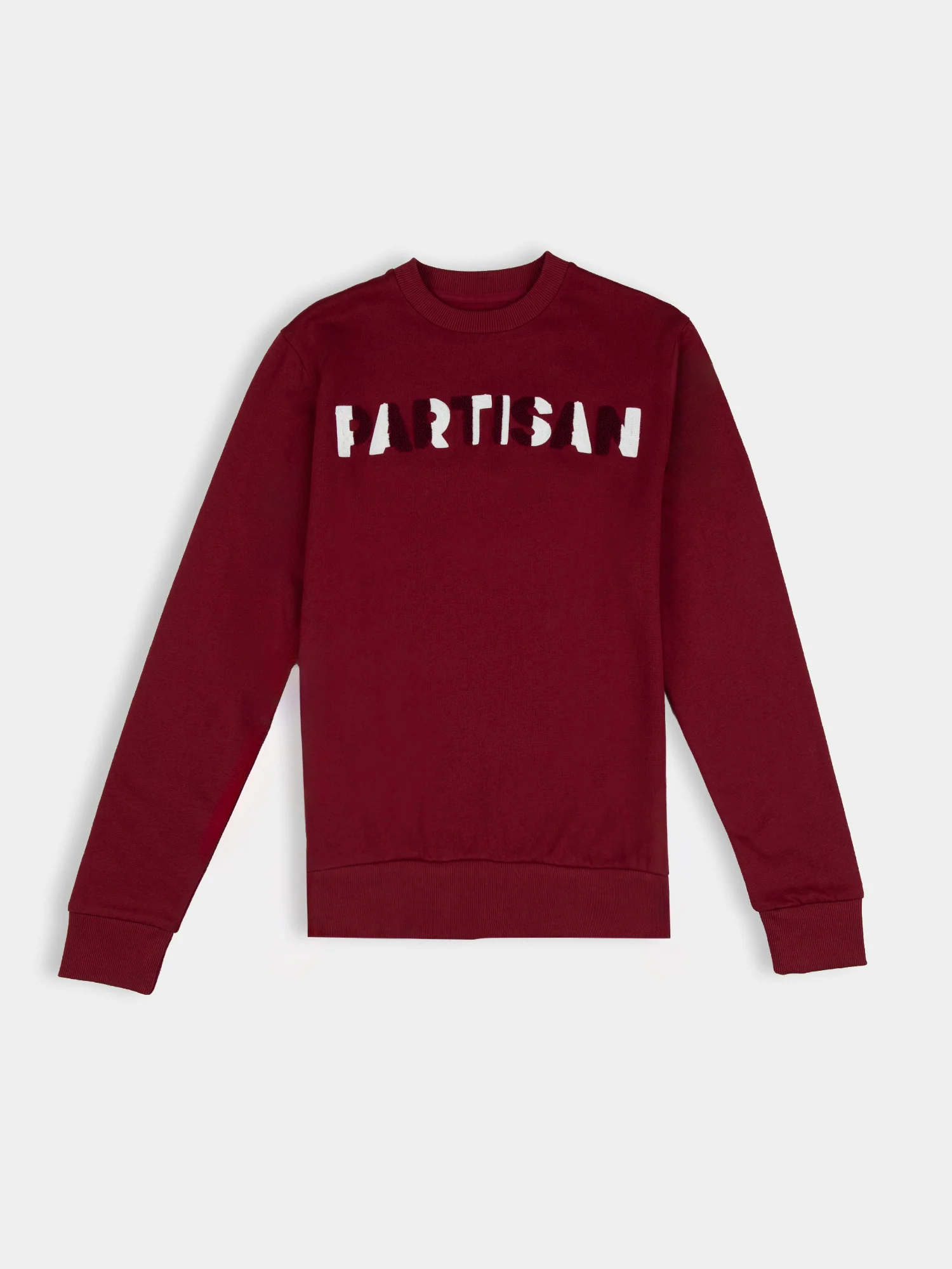 Chenille Chain Crew Sweat - Burgundy