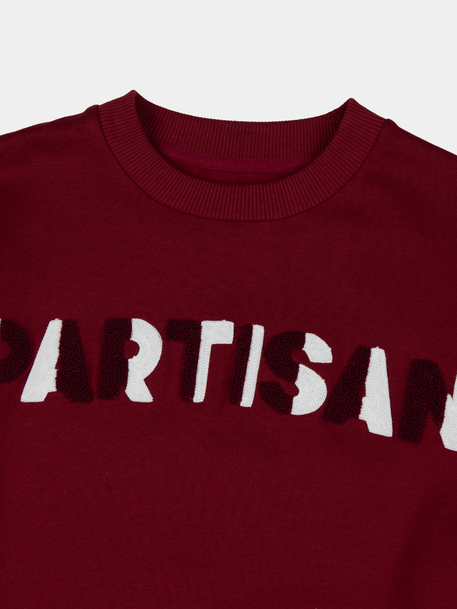 Chenille Chain Crew Sweat - Burgundy - Image 2