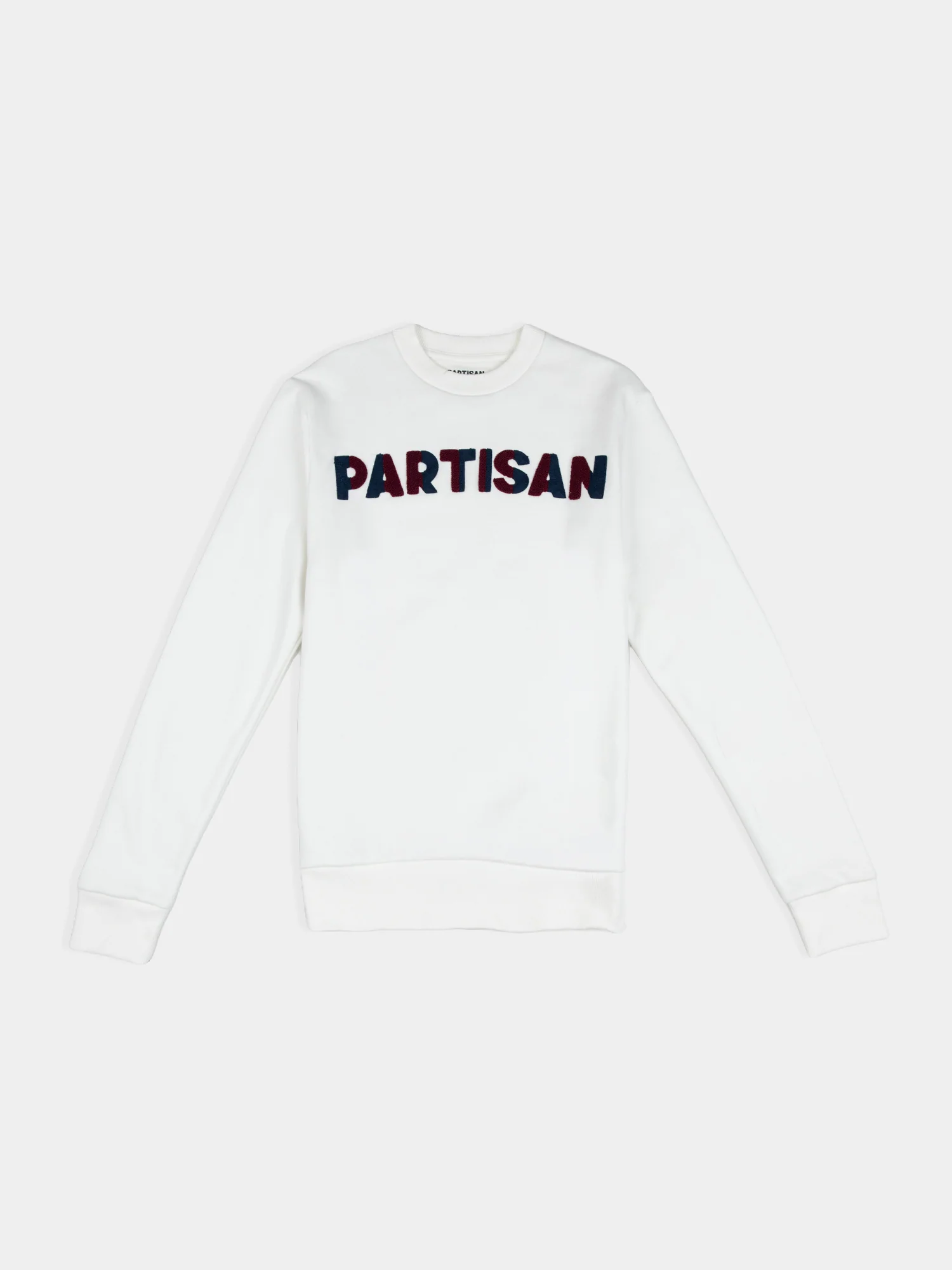 Chenille Chain Crew Sweat - White