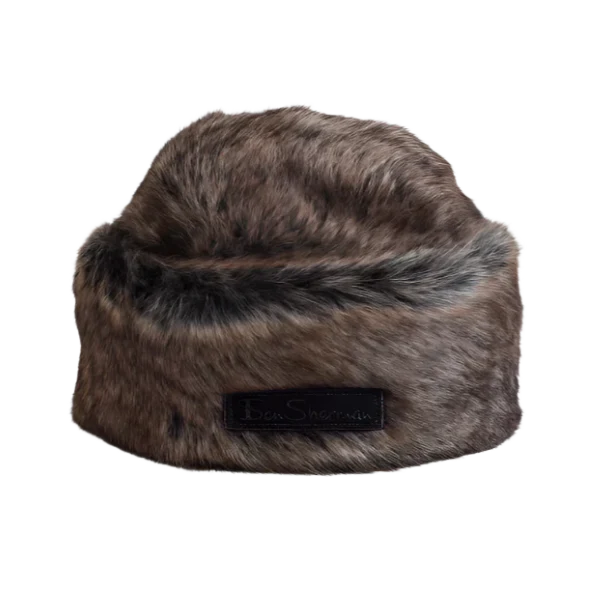 Cossack Faux Fur Hat - Black / Brown