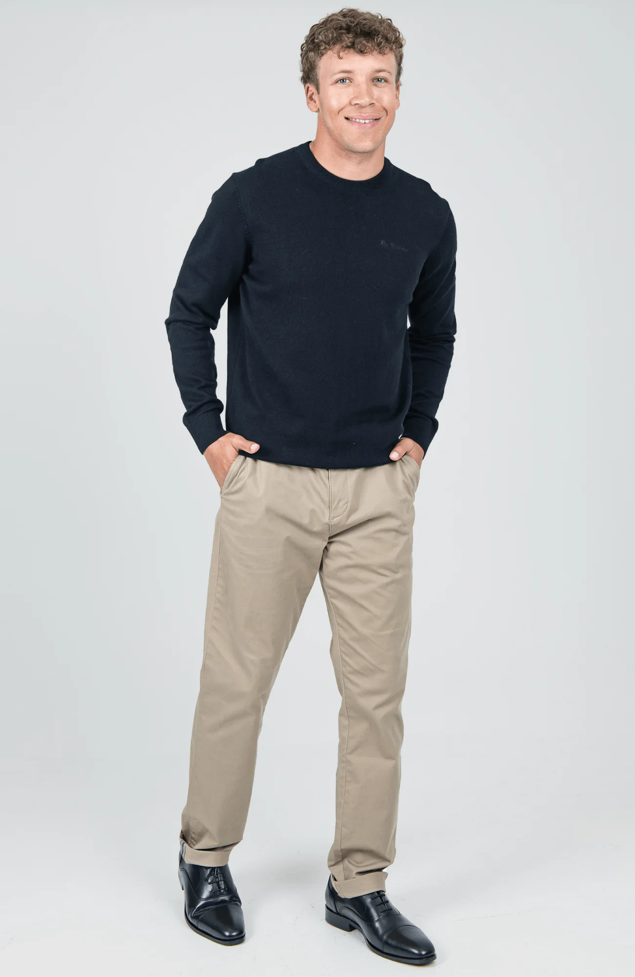 Crew Neck knit - Black - Image 4