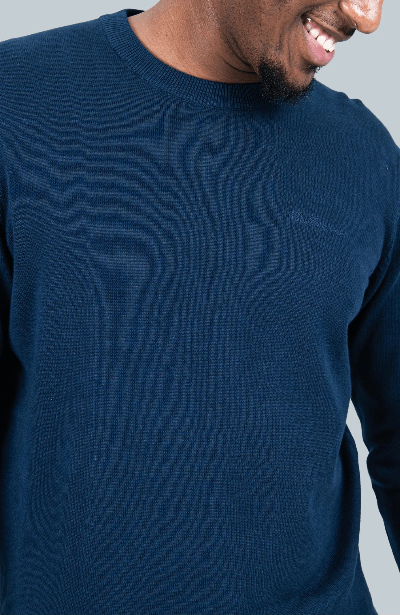 Crew Neck knit - Navy - Image 3