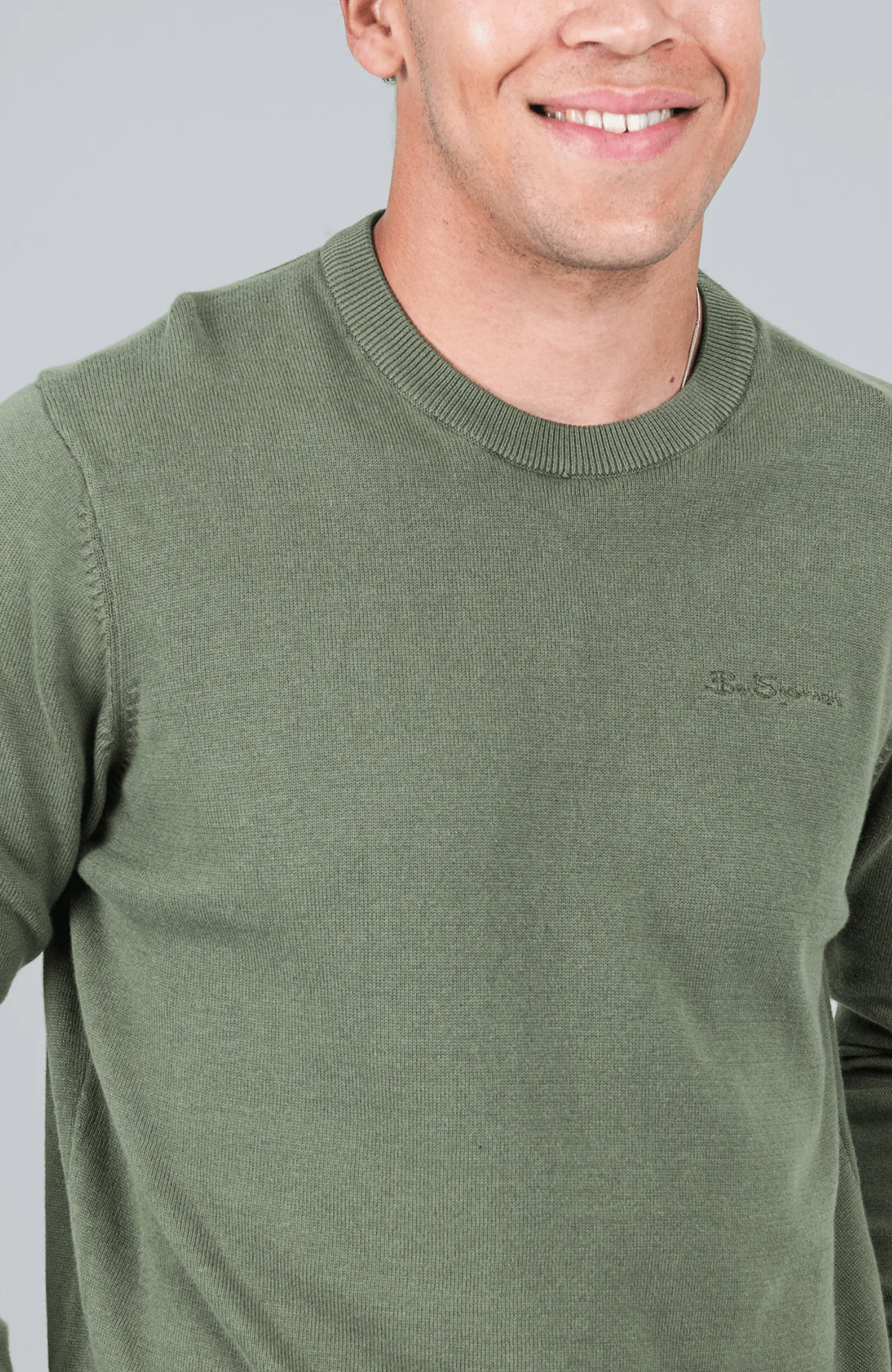 Crew Neck knit - Olive Night - Image 3