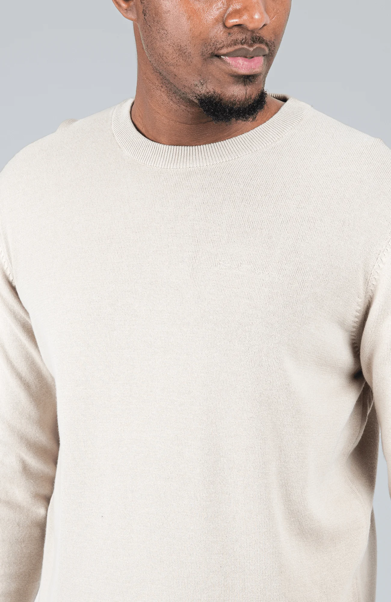 Crew Neck knit - Sustained Grey - Image 3