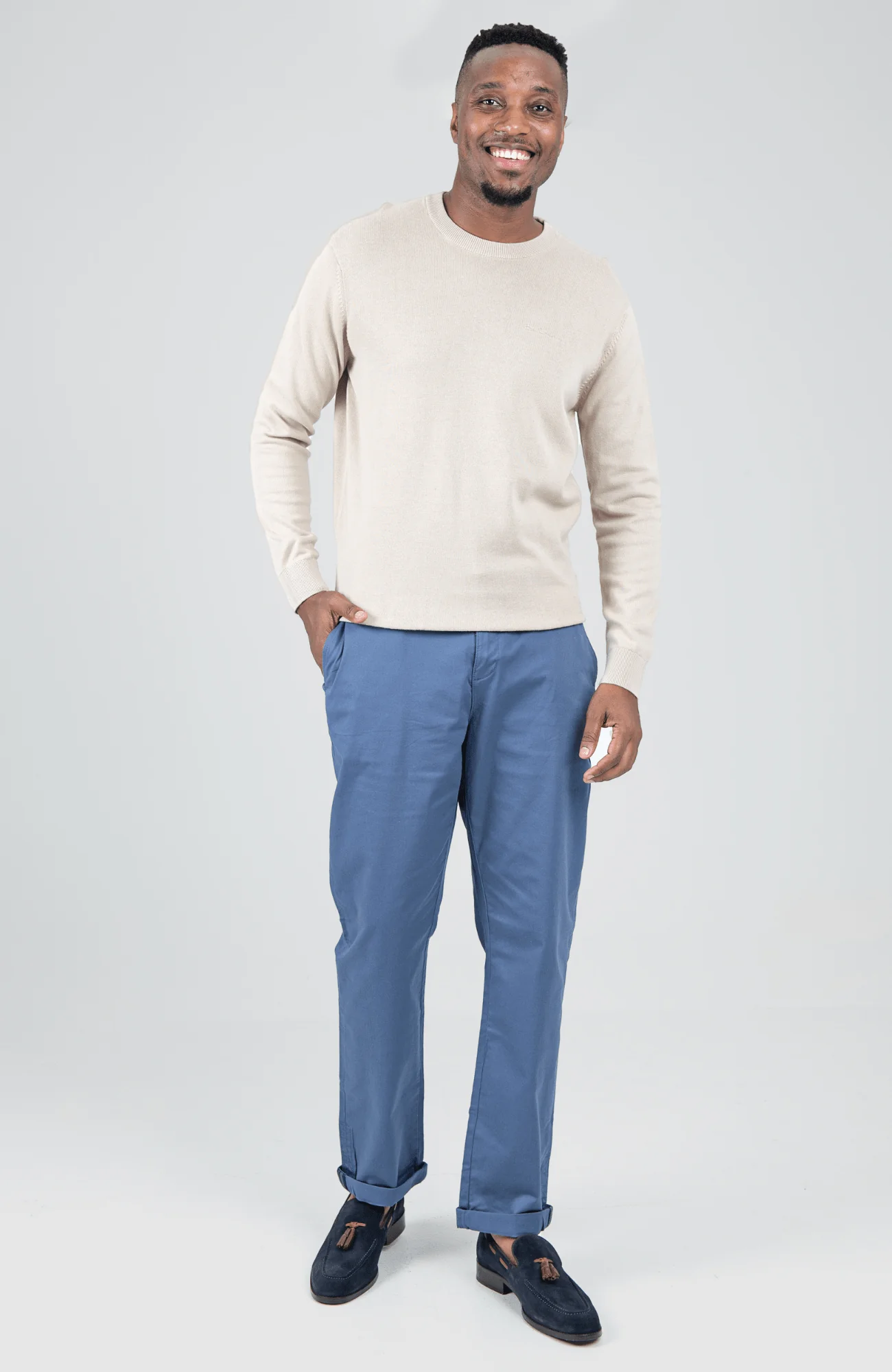 Crew Neck knit - Sustained Grey - Image 4