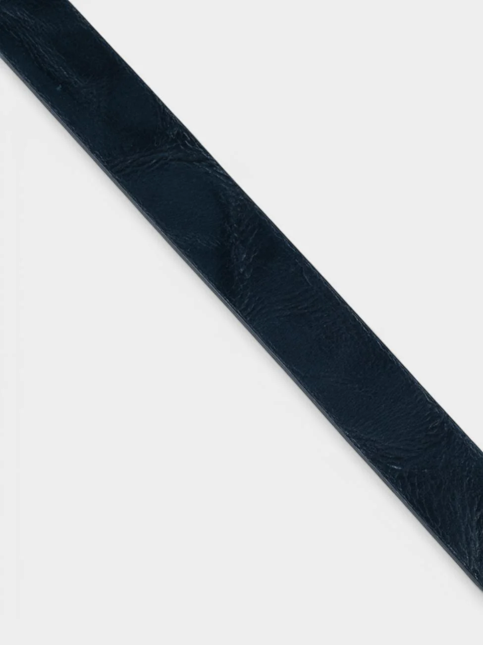 Distressed Target Buckle Belt (Leather) - Navy - Image 3