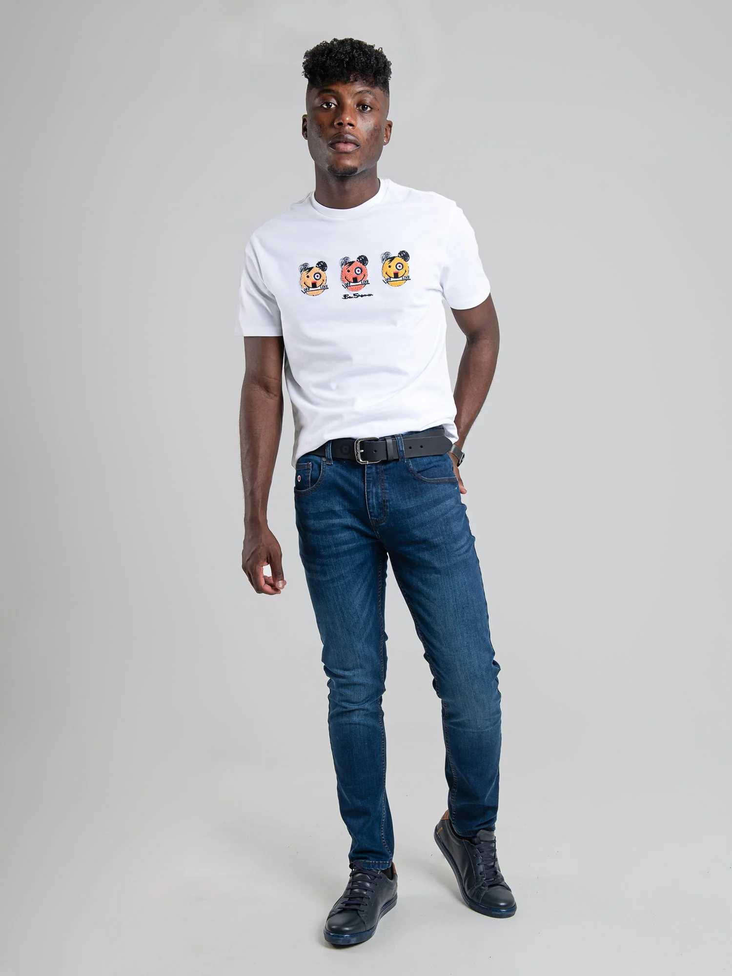 Essentials Slim Fit Denim - Mid Blue - Image 3
