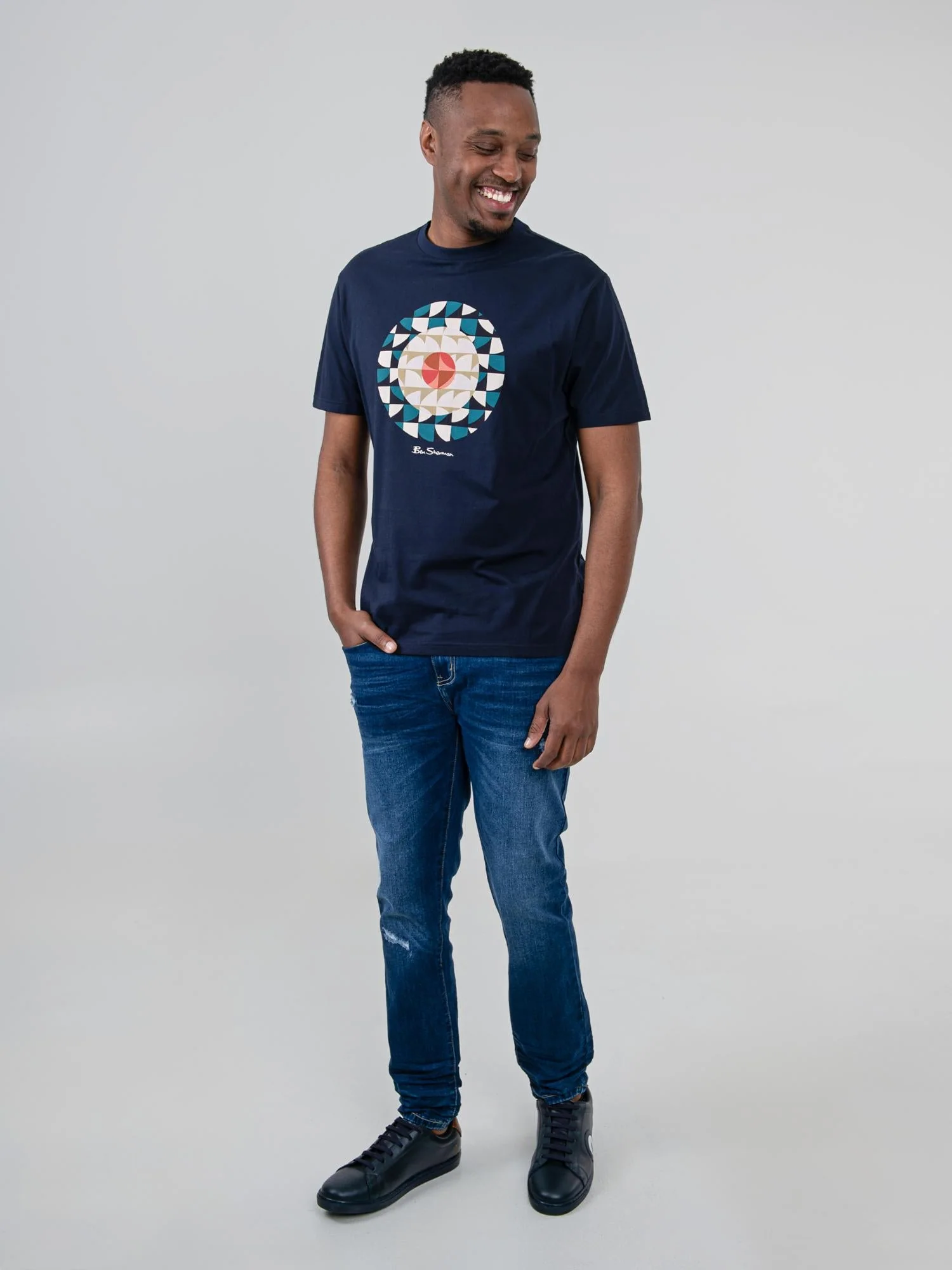 Geo Target Tee - Navy - Image 4