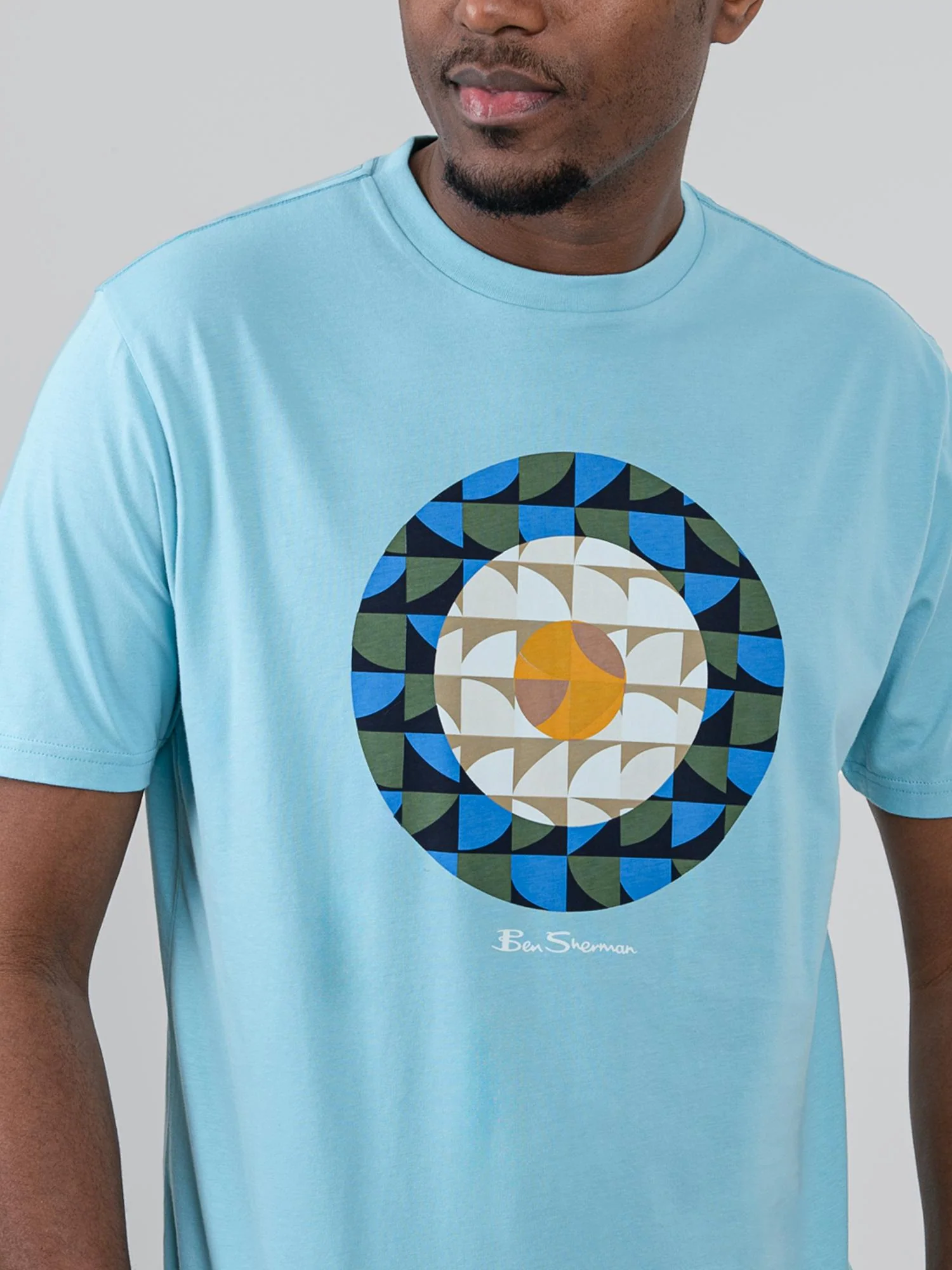 Geo Target Tee - Retro Blue - Image 2
