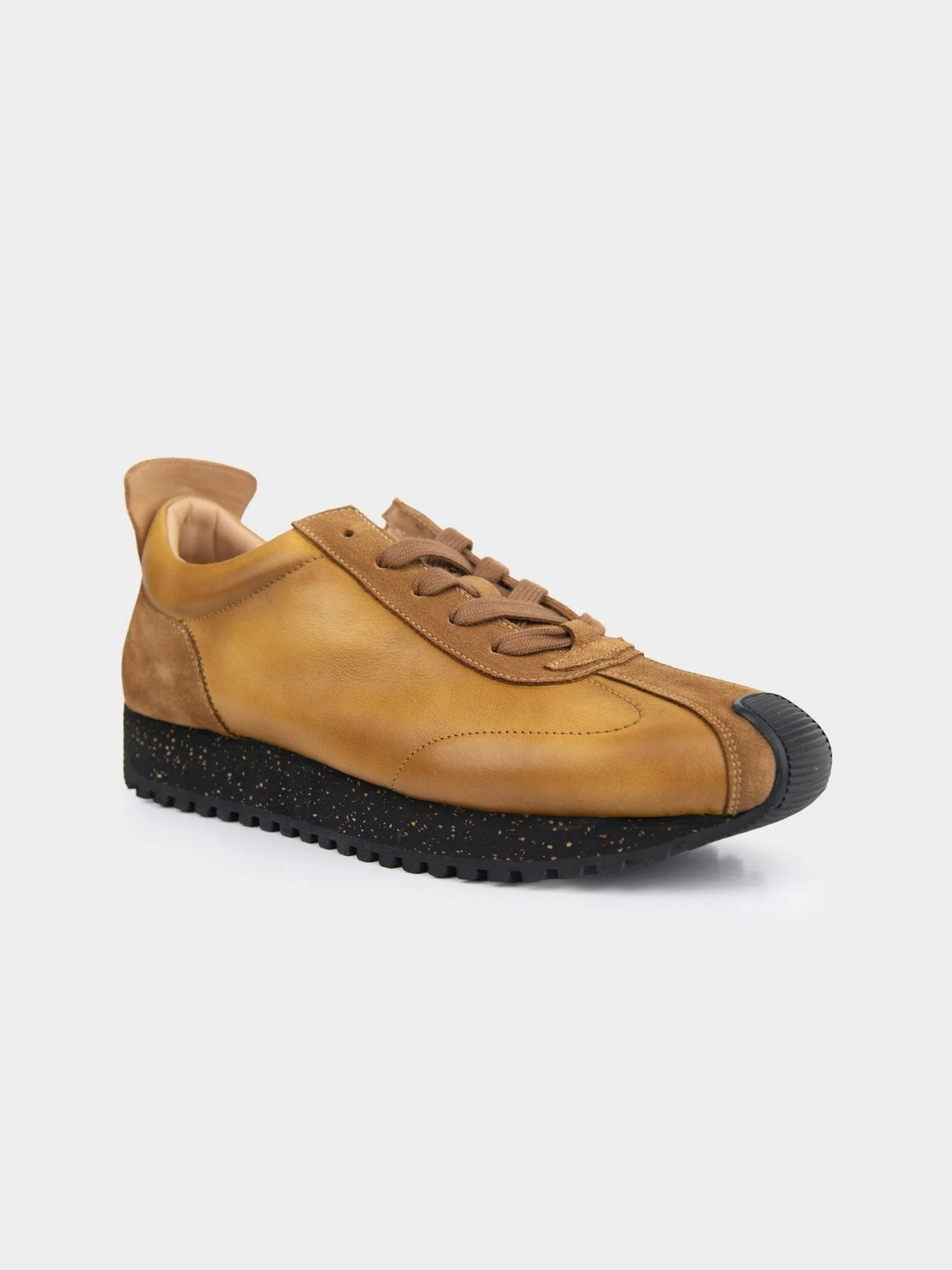 HENRY LEATHER SUEDE LACE UP - Mustard - Image 2