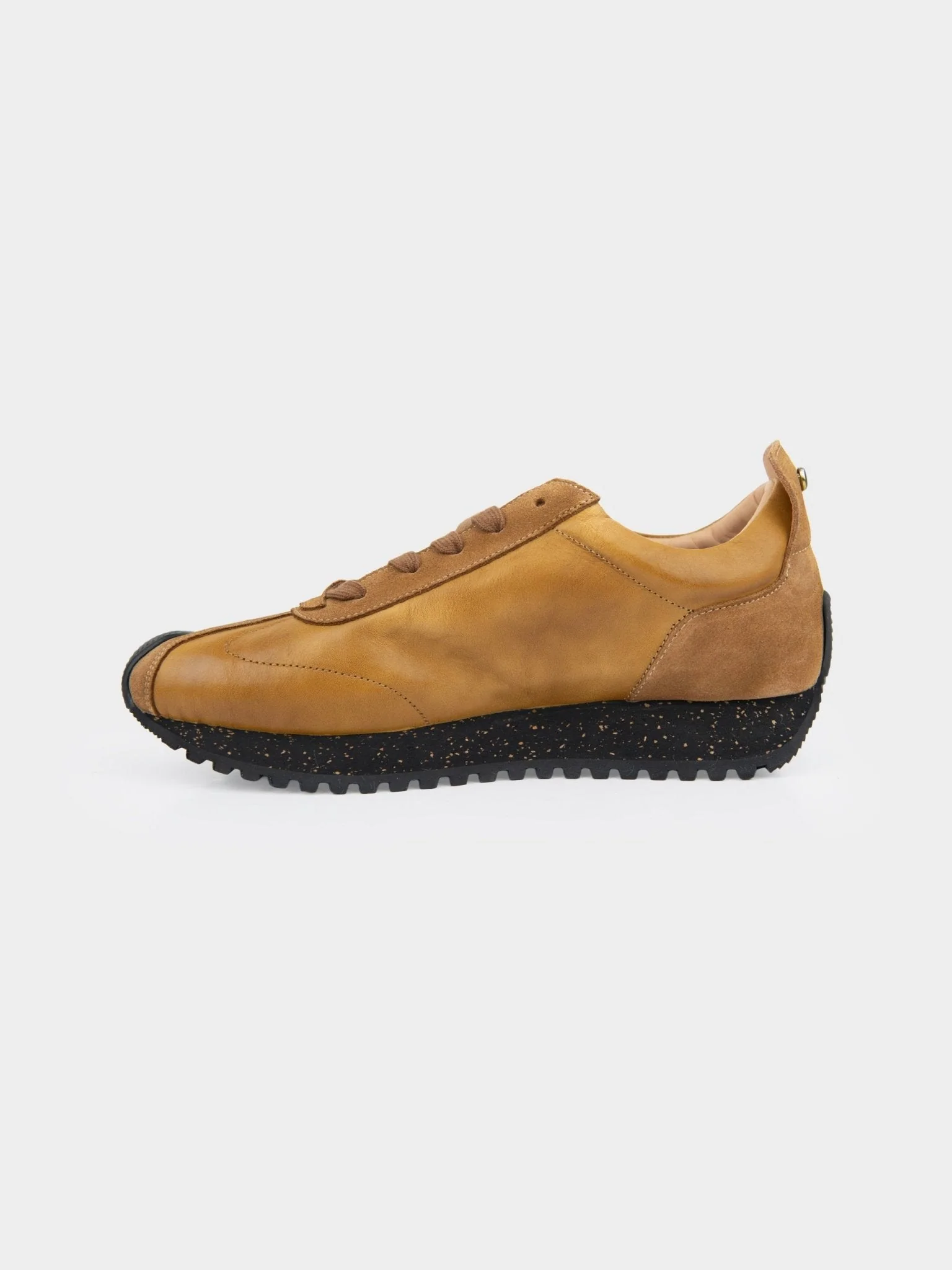 HENRY LEATHER SUEDE LACE UP - Mustard - Image 3