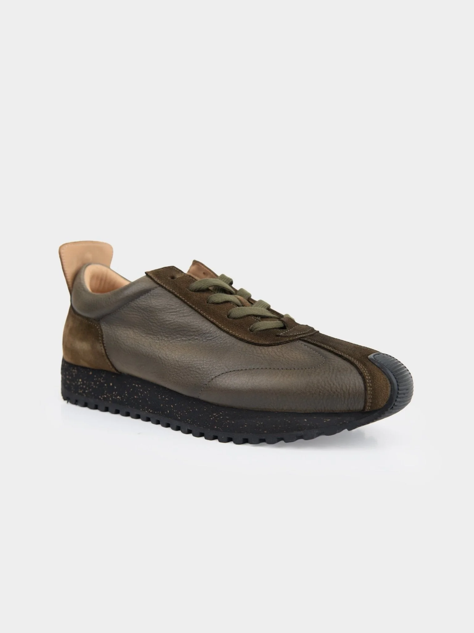 HENRY LEATHER SUEDE LACE UP - Olive/Brown - Image 2