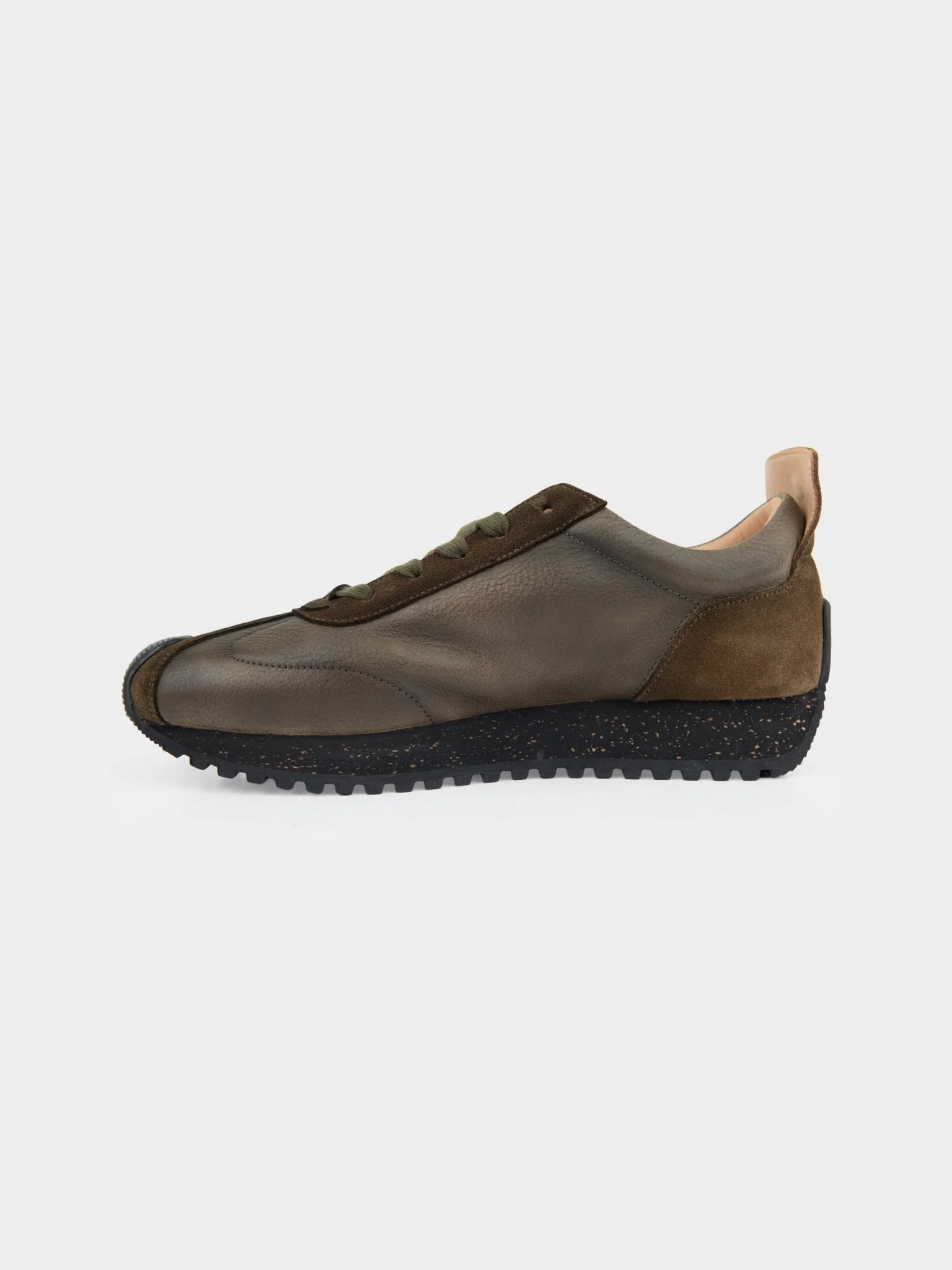 HENRY LEATHER SUEDE LACE UP - Olive/Brown - Image 3