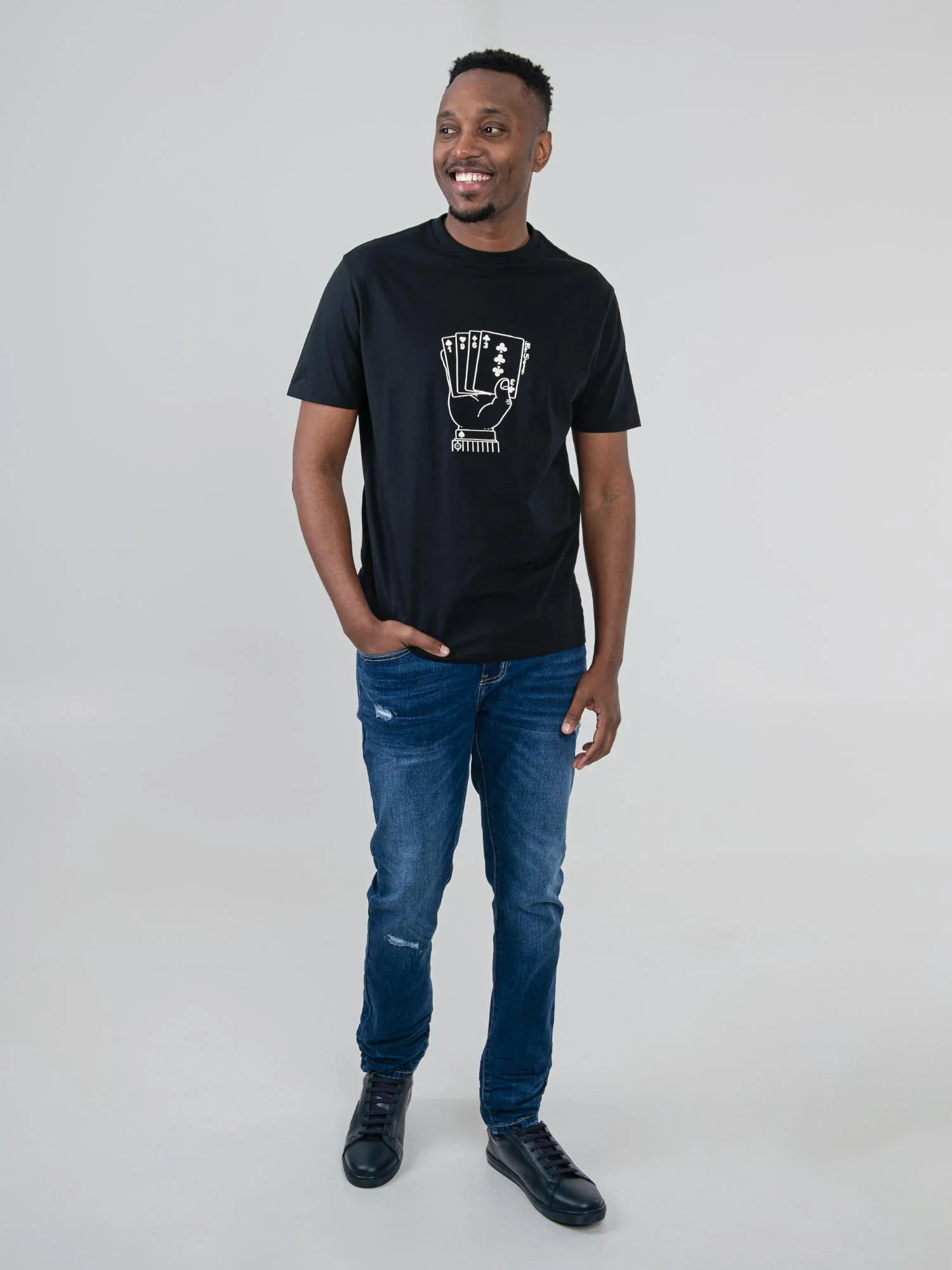 Hidden Ace Tee - Black - Image 4