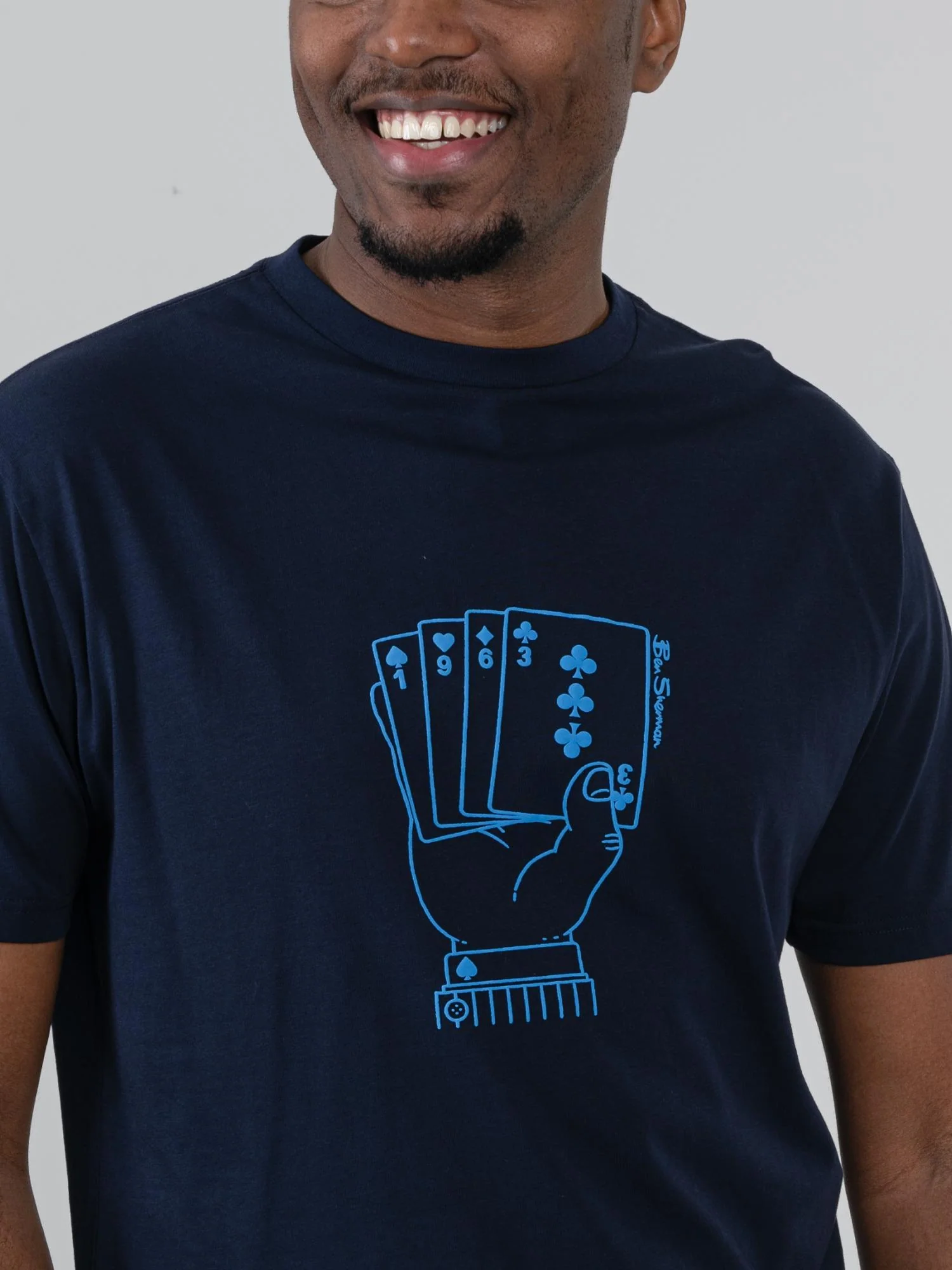 Hidden Ace Tee - Navy - Image 3