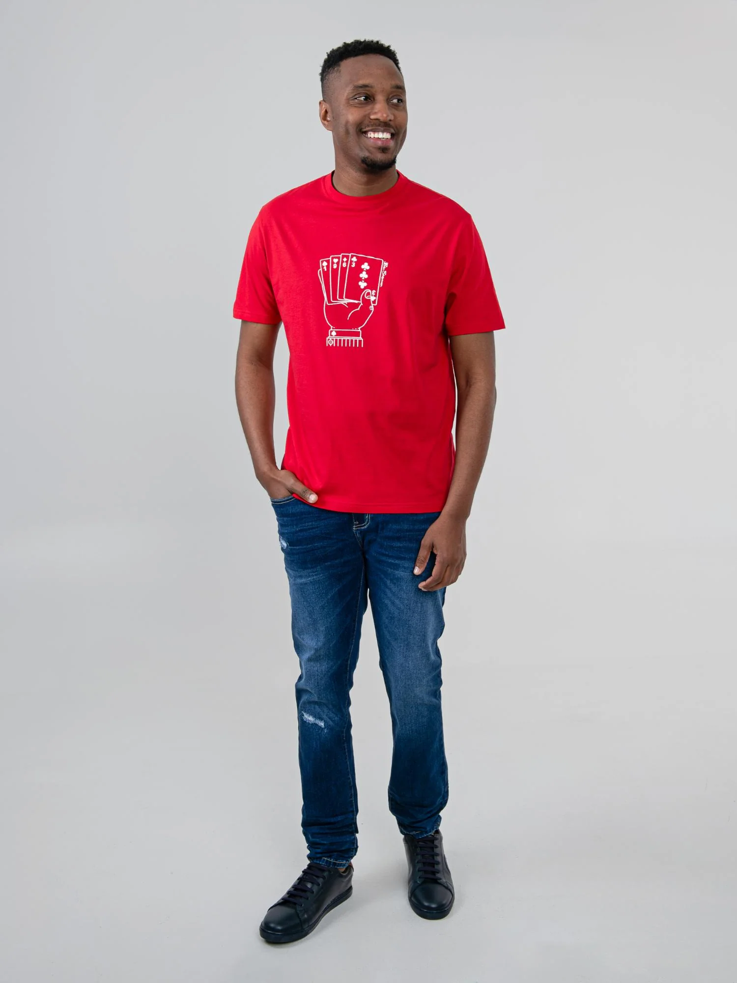 Hidden Ace Tee - Red - Image 4