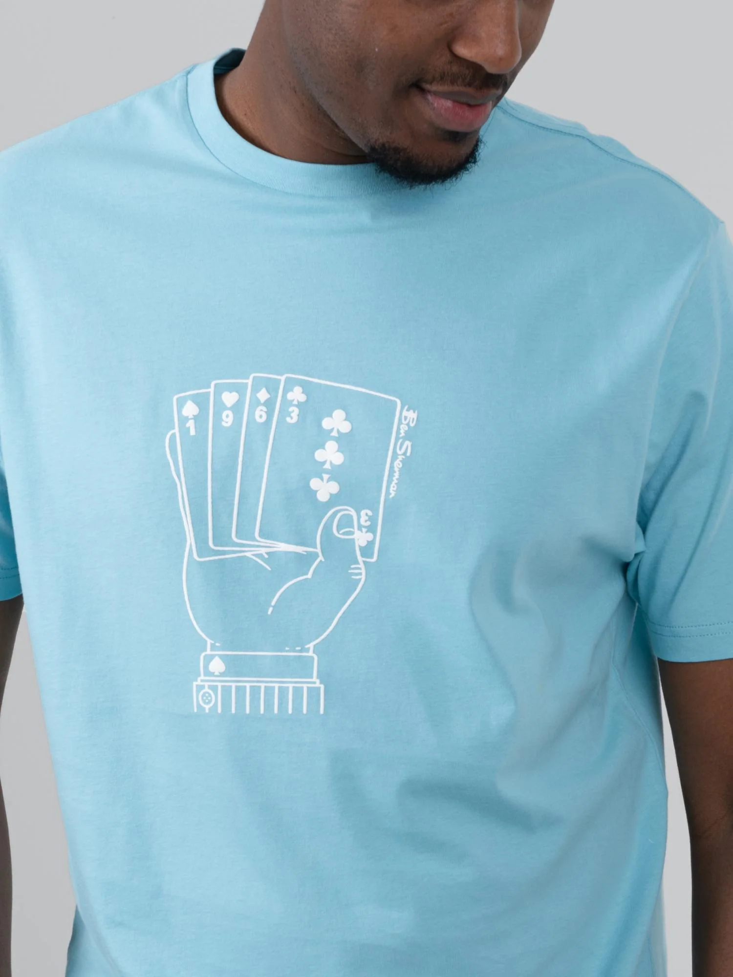 Hidden Ace Tee - Retro Blue - Image 3