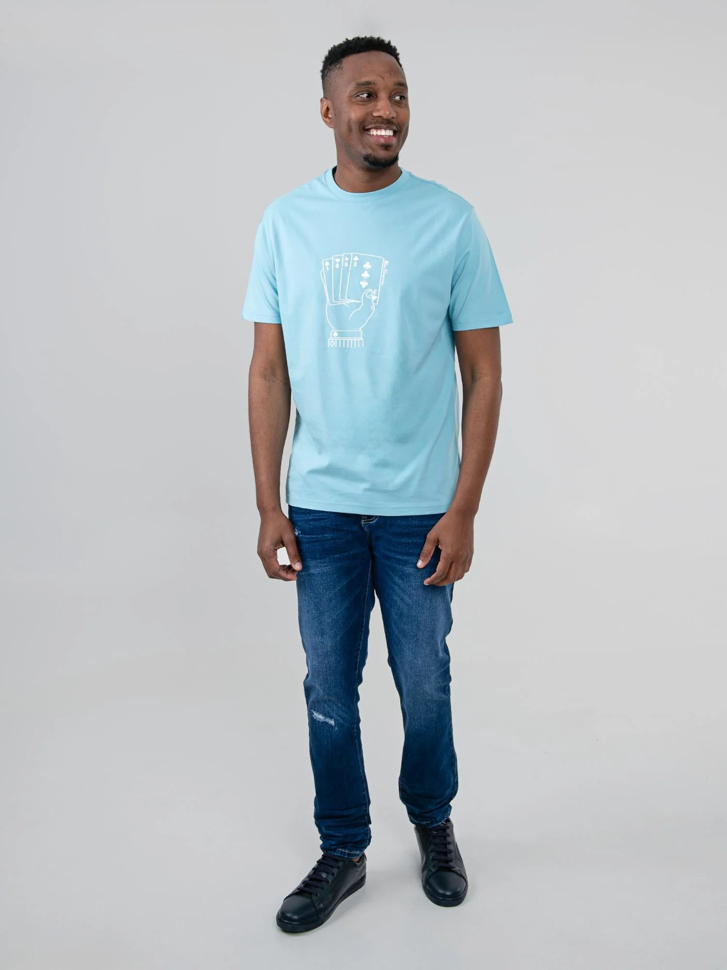 Hidden Ace Tee - Retro Blue - Image 4