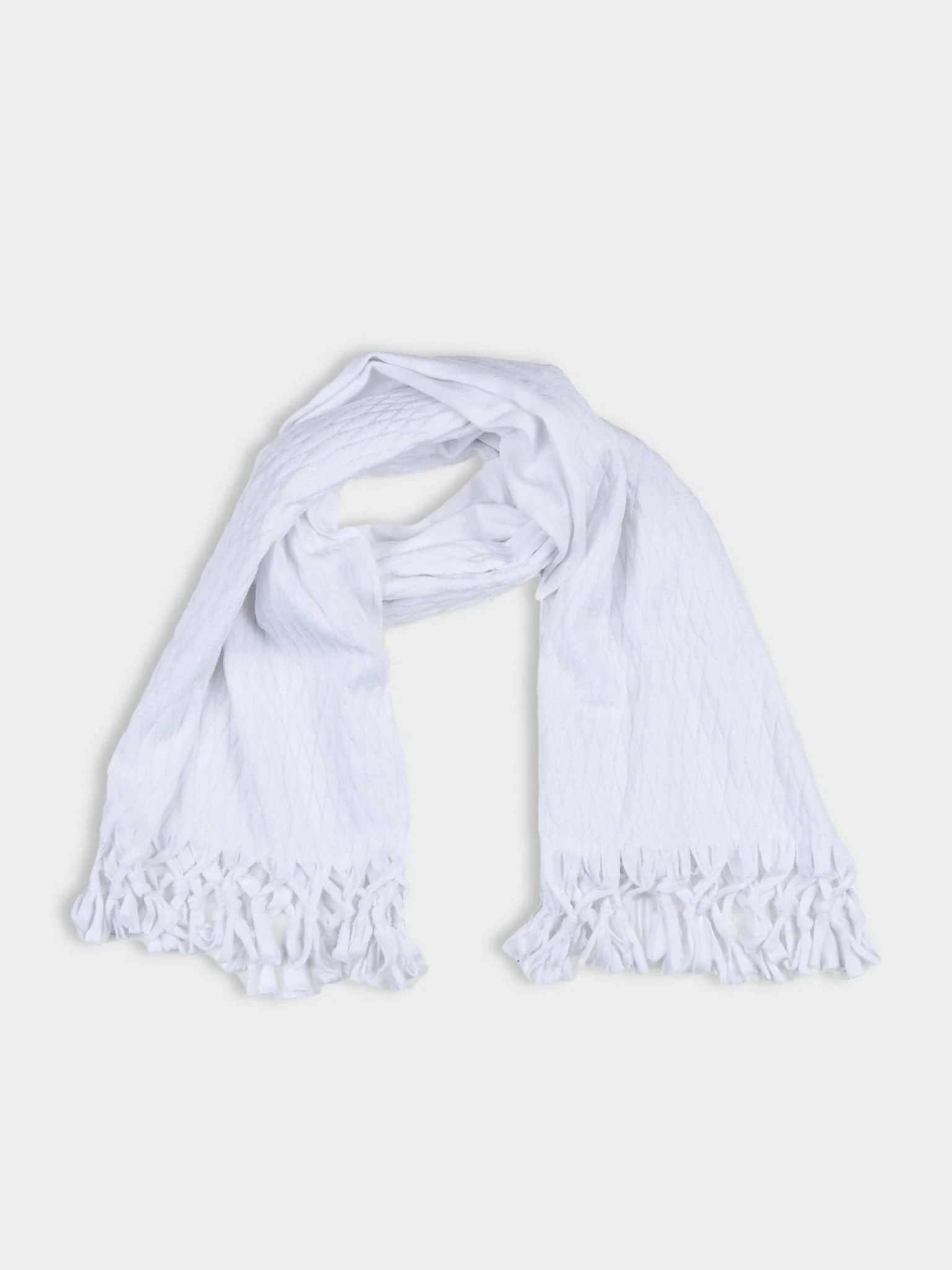 Knit scarf - White