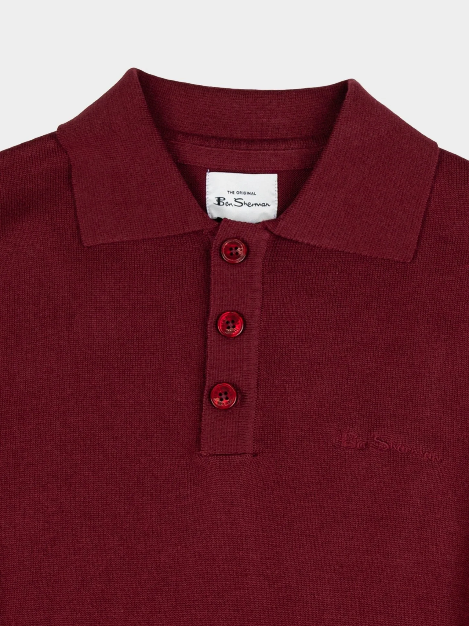 Knit Sportshirt - Berry - Image 2