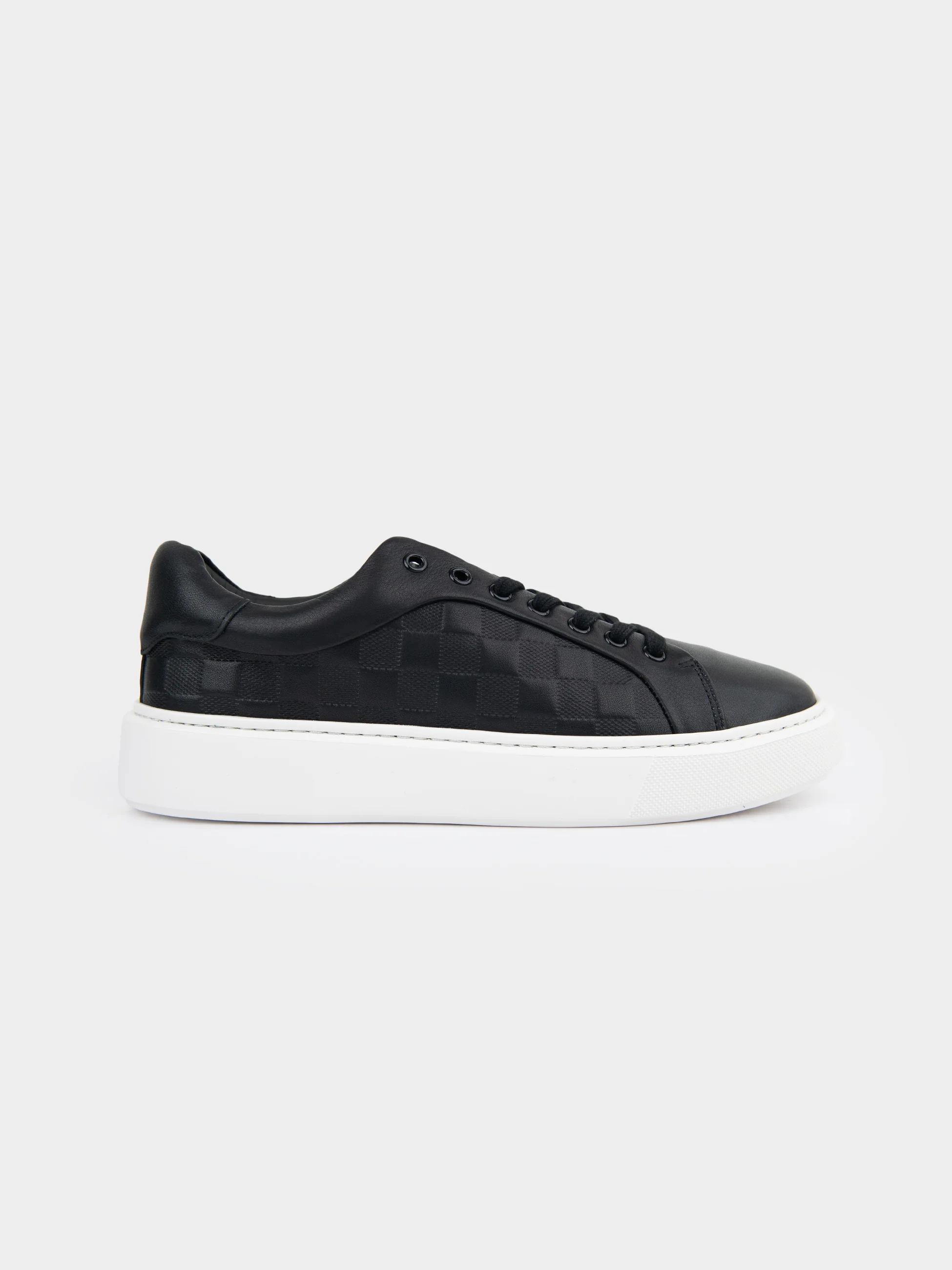 LOUIS LEATHER SNEAKER - BLACK