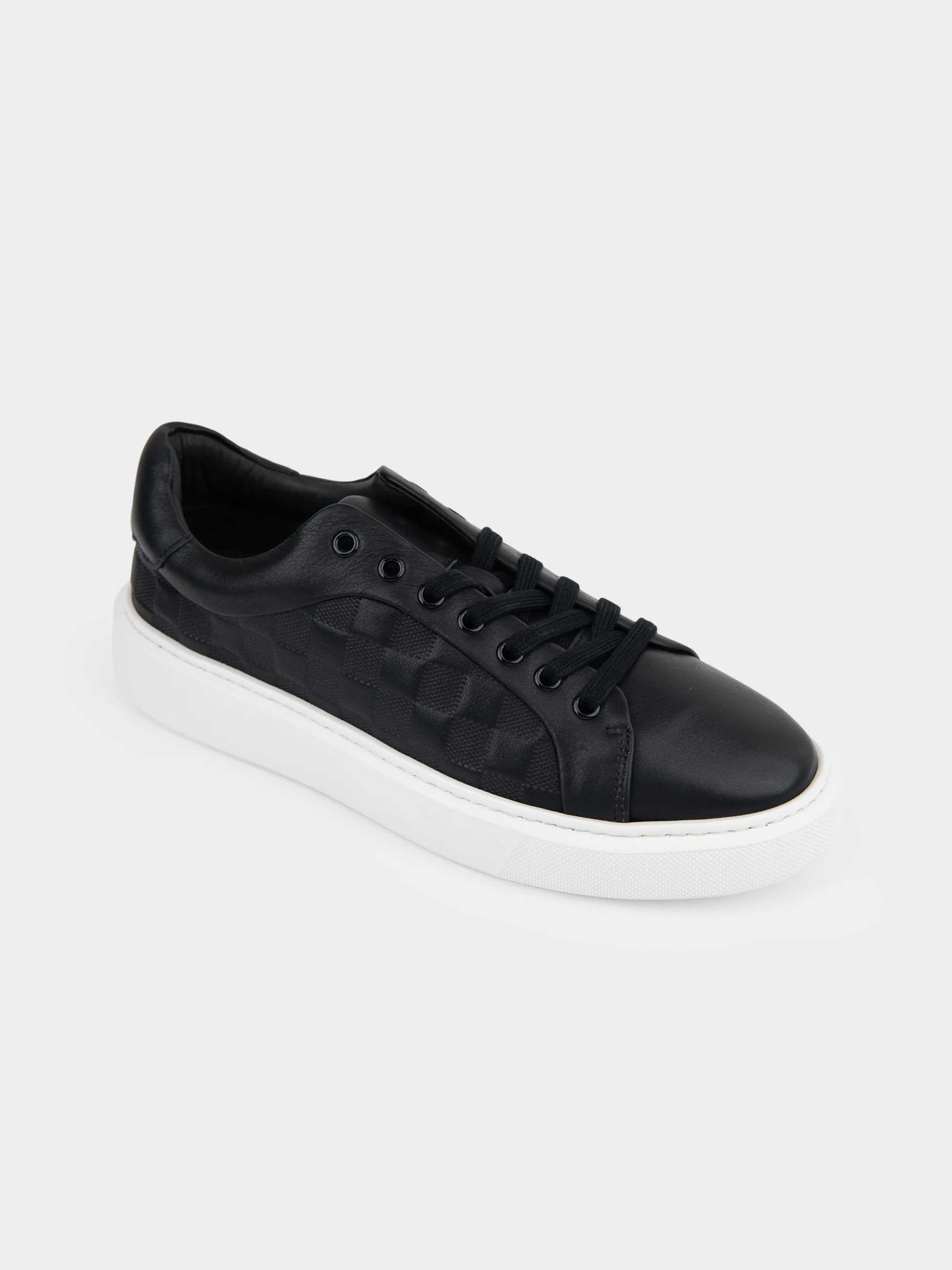 LOUIS LEATHER SNEAKER - BLACK - Image 2