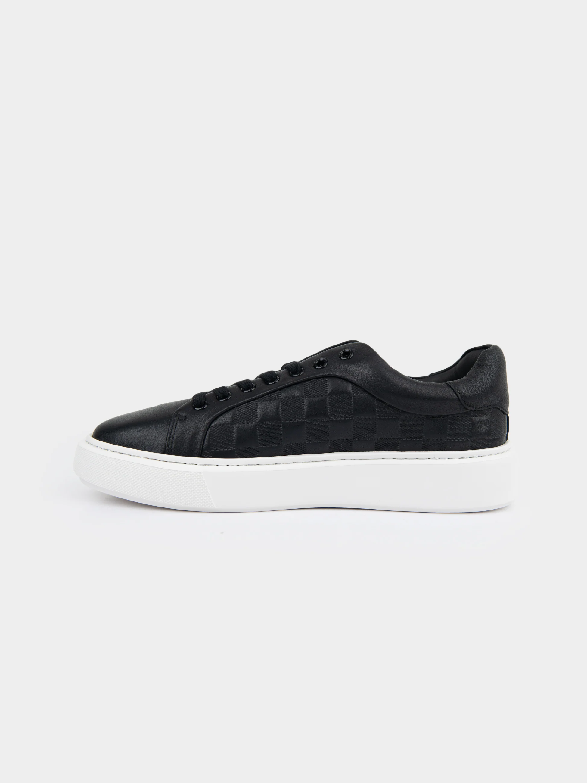 LOUIS LEATHER SNEAKER - BLACK - Image 3