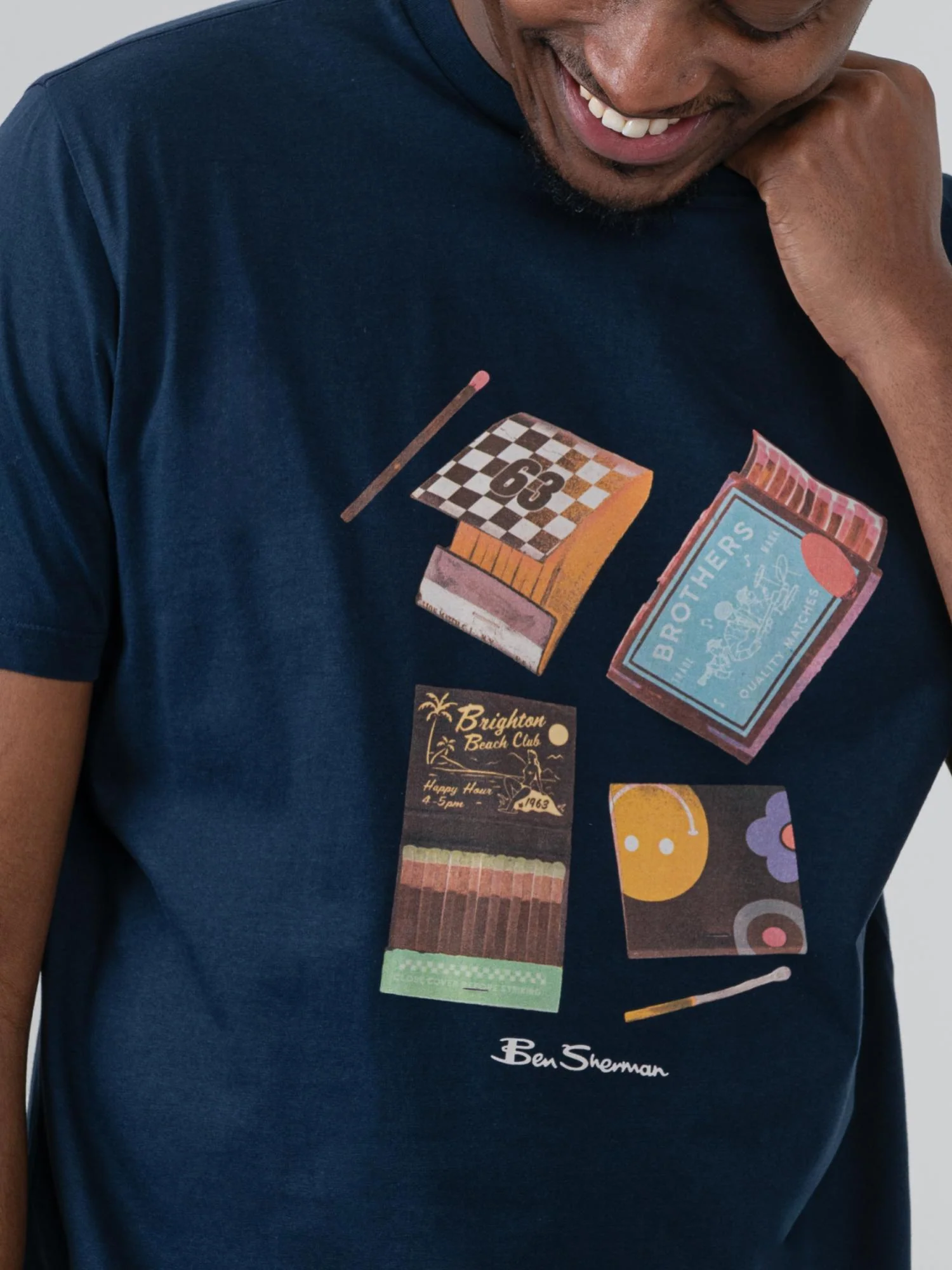 Match Box Tee - Navy - Image 3