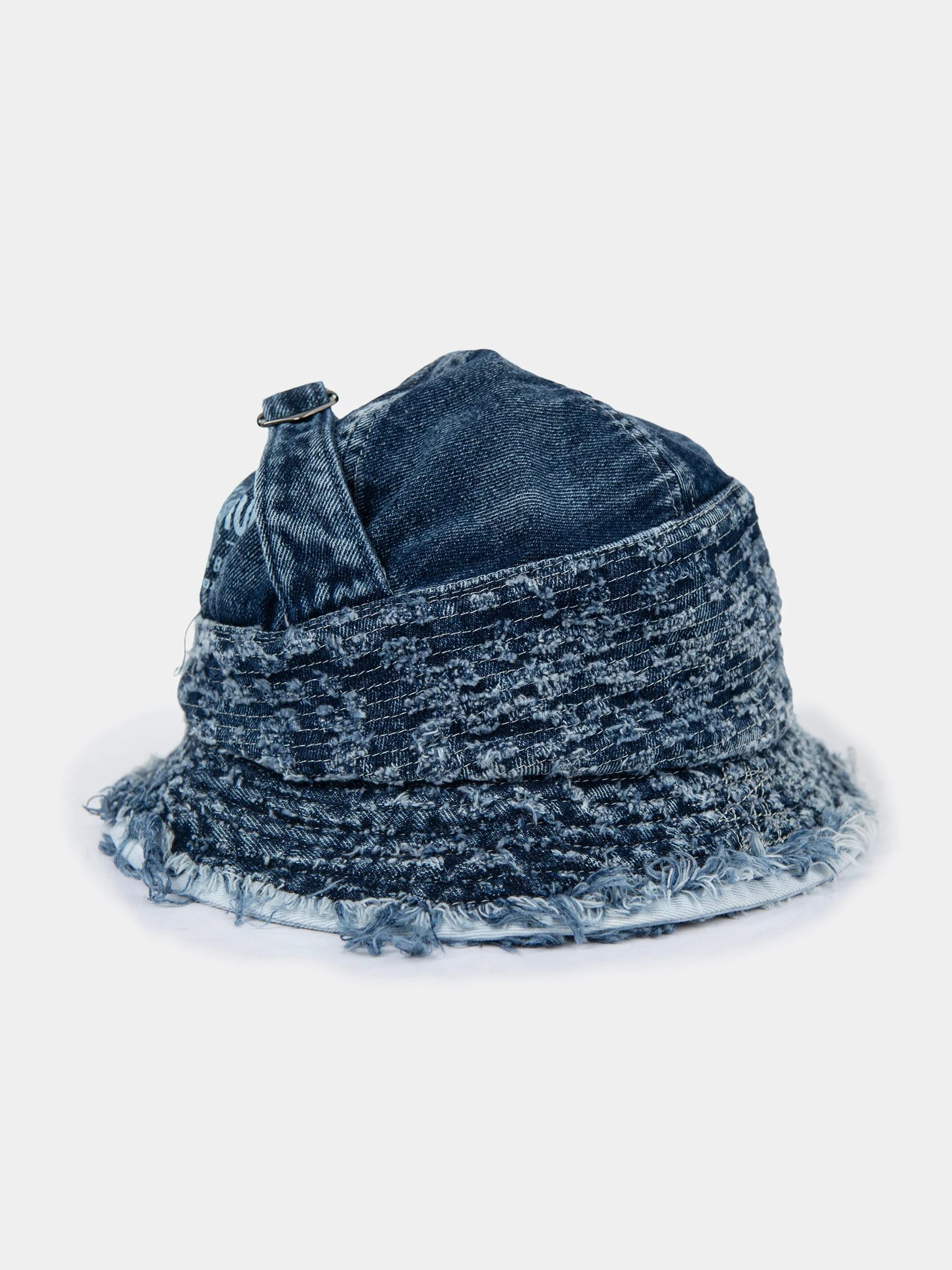 FRAYED BUCKET HAT - Navy - Image 3