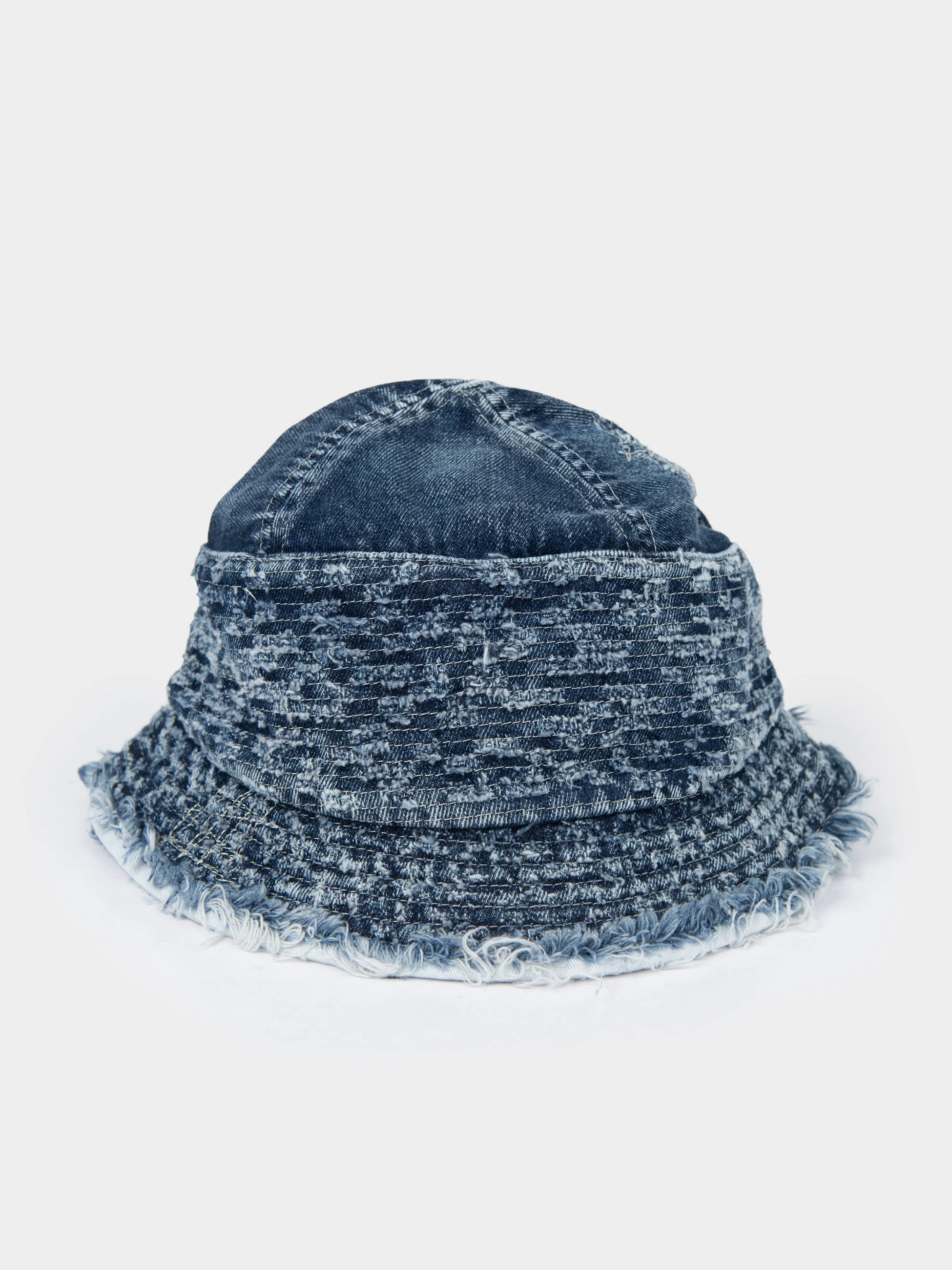 FRAYED BUCKET HAT - Navy - Image 4