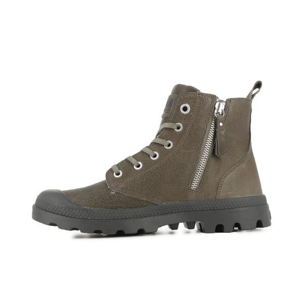 Pampa Zip Leather Ess - Dusky Green - Image 3