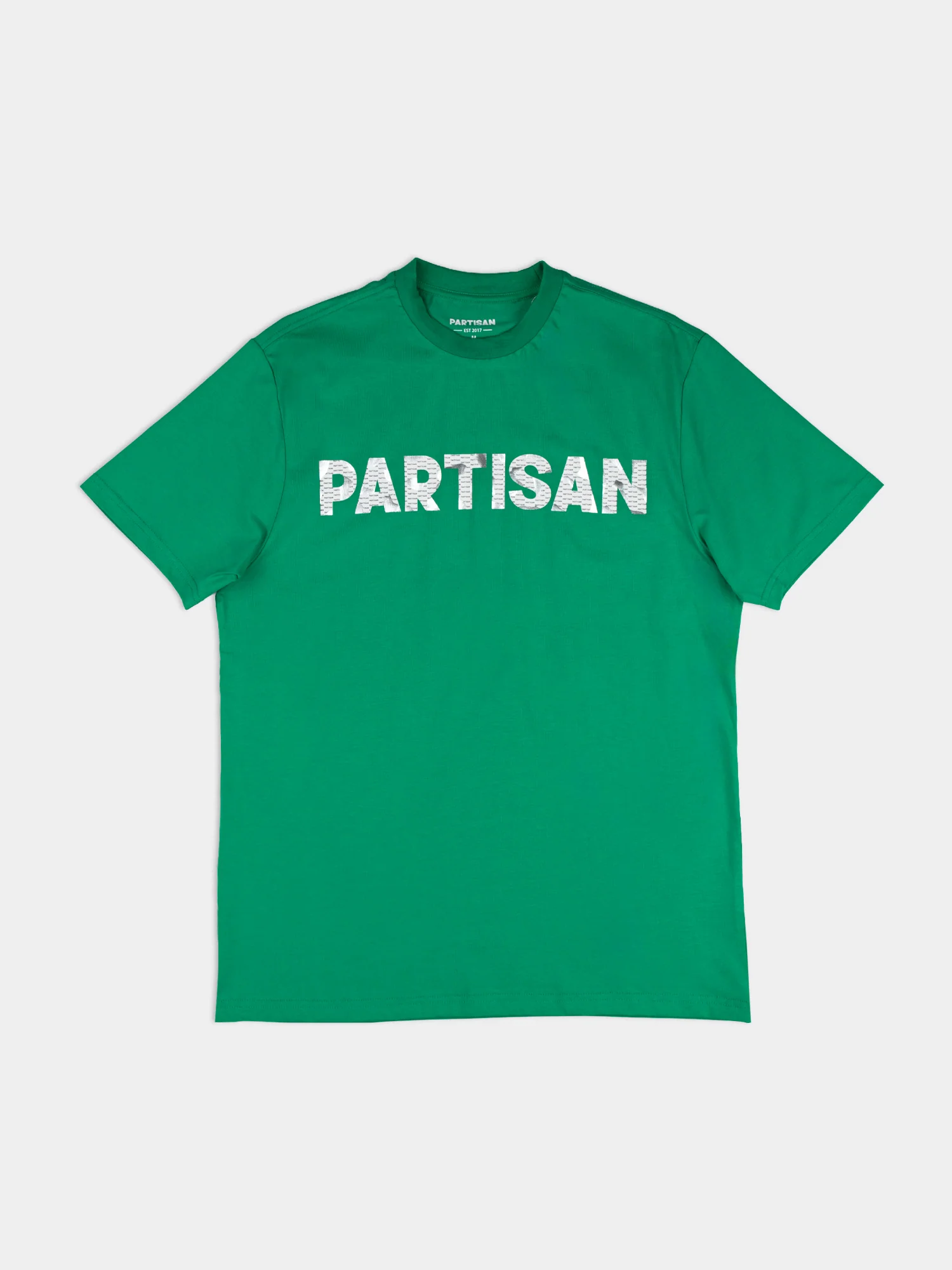 Partisan Foil Print Tee - Staford Green