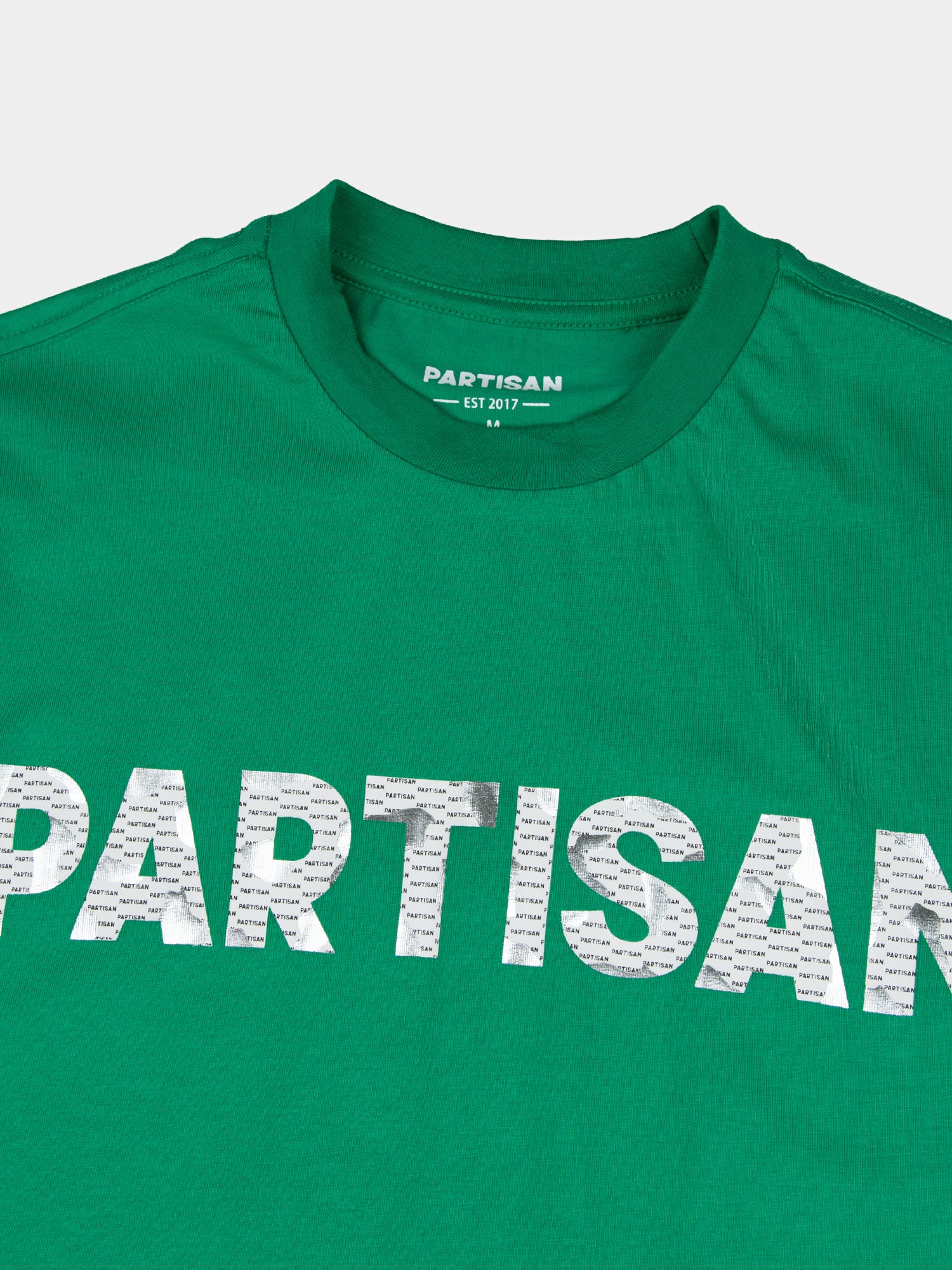 Partisan Foil Print Tee - Staford Green - Image 2