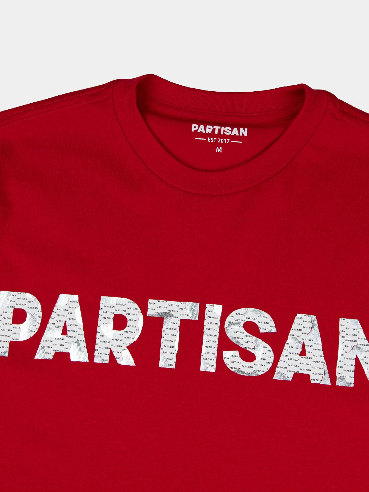 Partisan Foil Print Tee - Red - Image 2