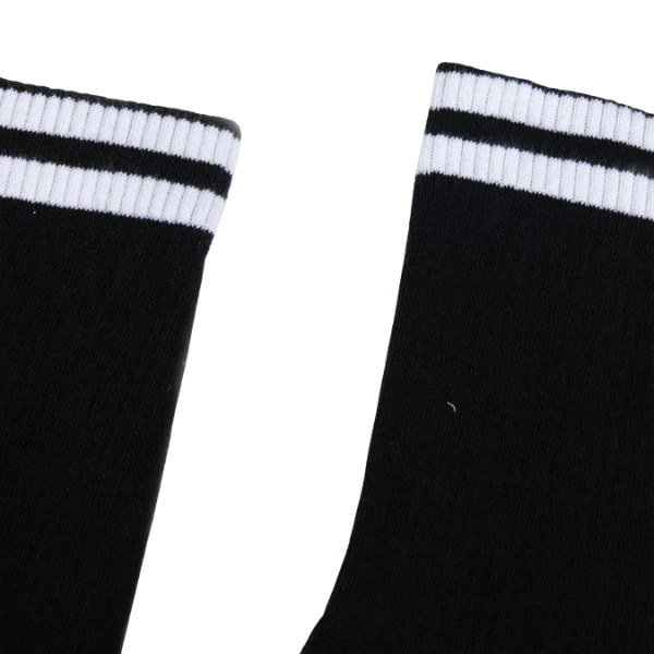 Partisan Socks - Black / White 2 Stripe - Image 2