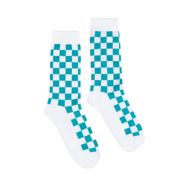 Partisan Socks - Blue / White Check