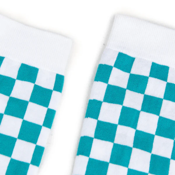 Partisan Socks - Blue / White Check - Image 2